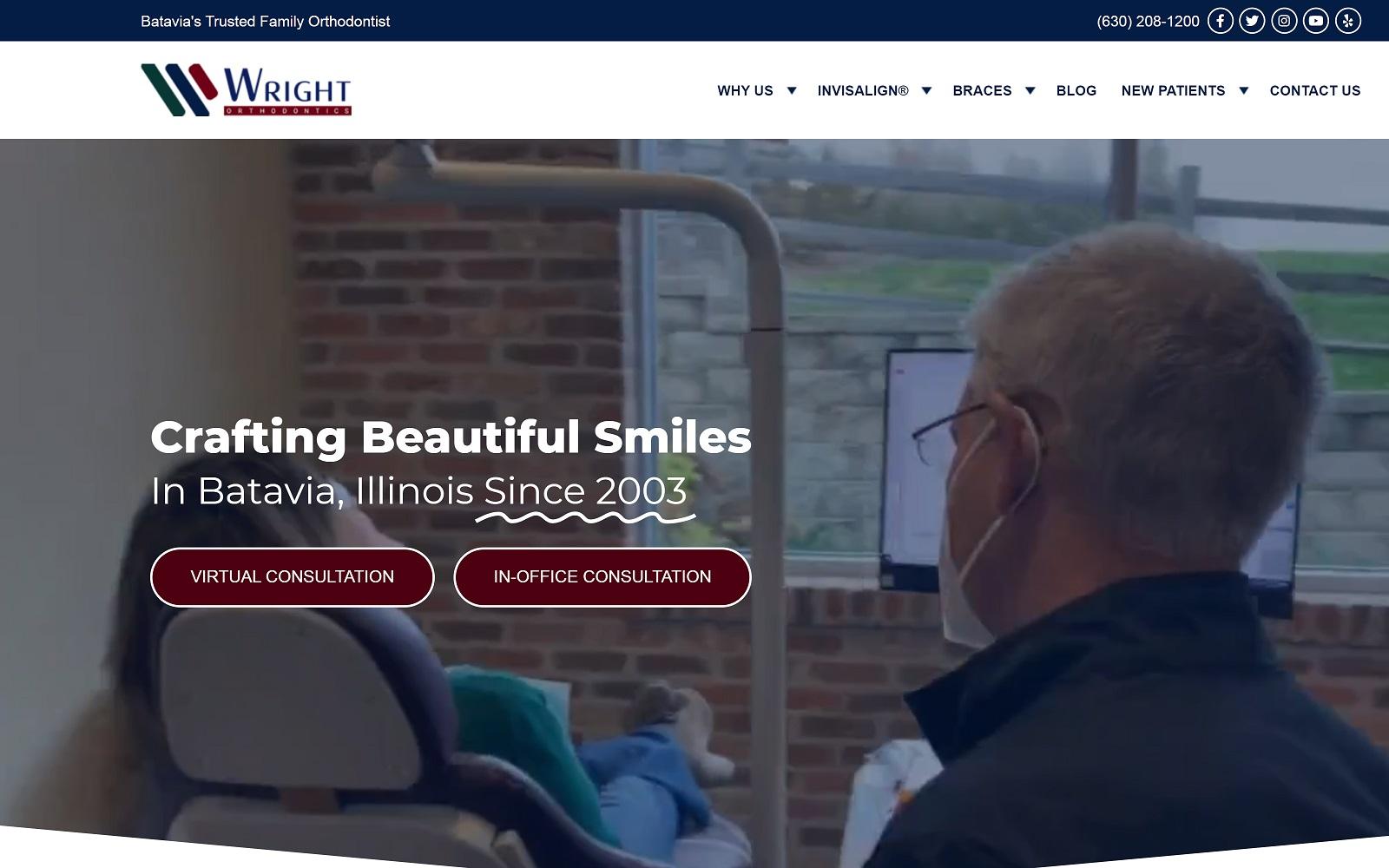 Wright Orthodontics screenshot