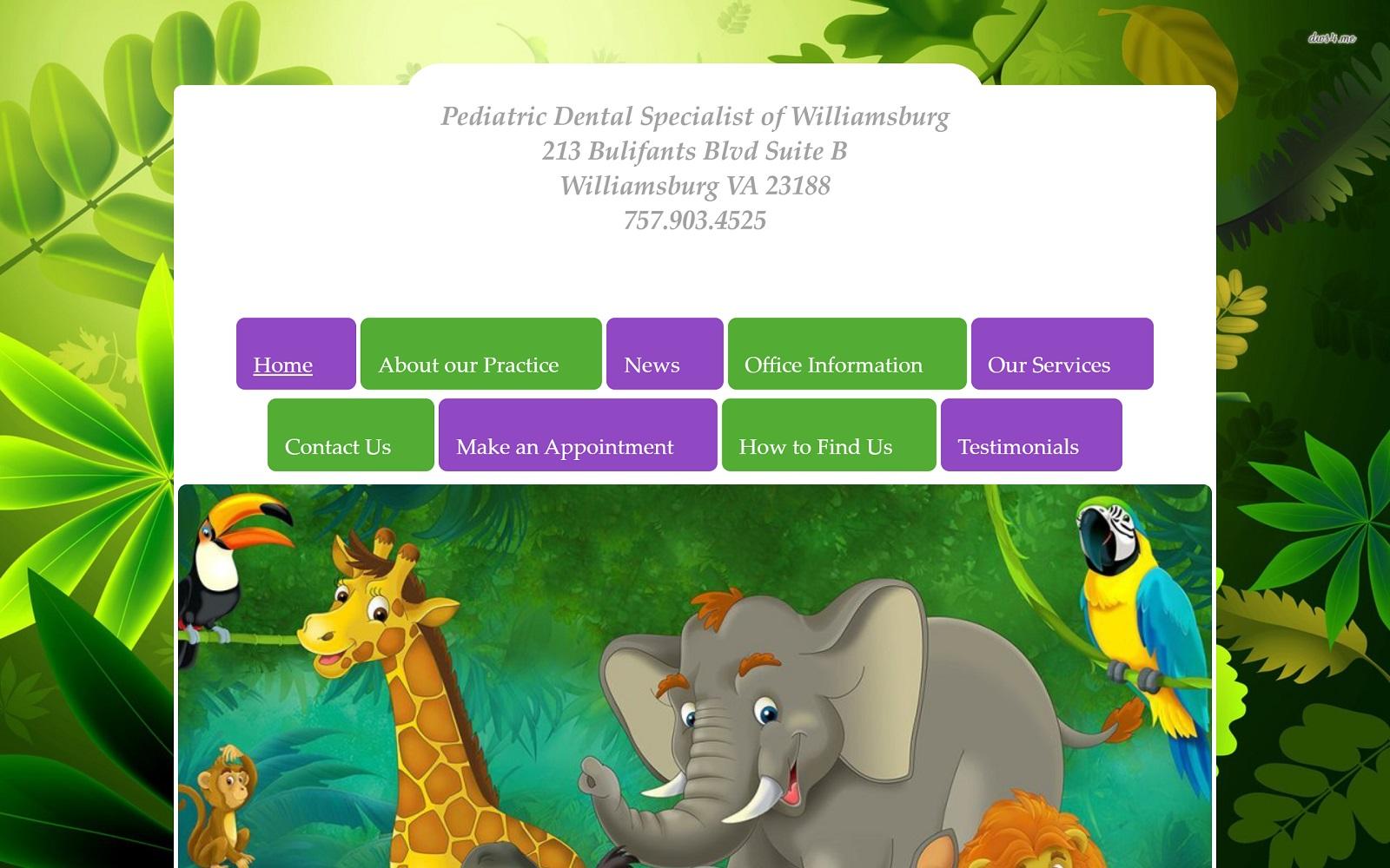 Pediatric Dental Specialists of Williamsburg screenshot