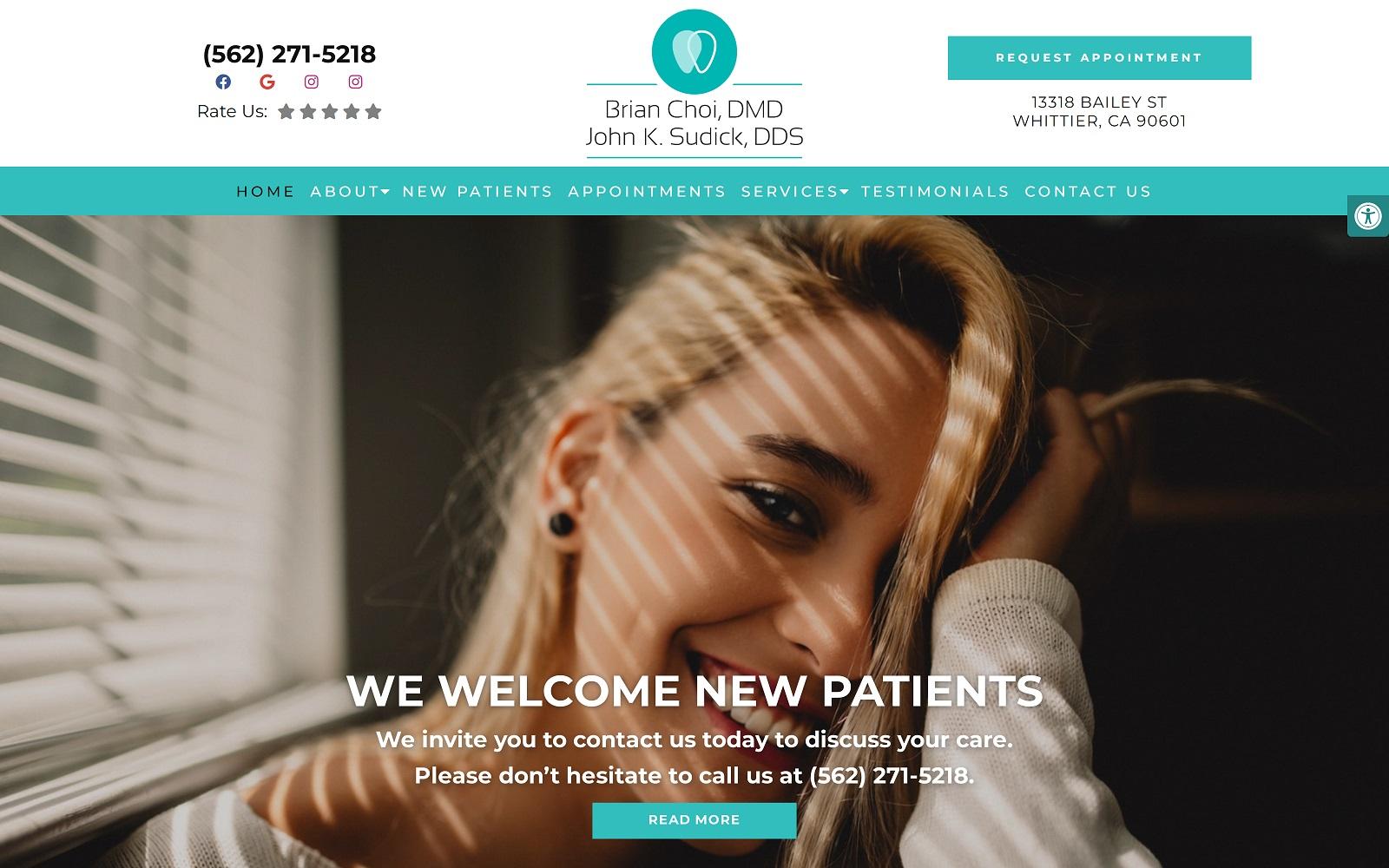 Brian Choi, DMD & John K. Sudick, DDS - Dentist in Whittier screenshot