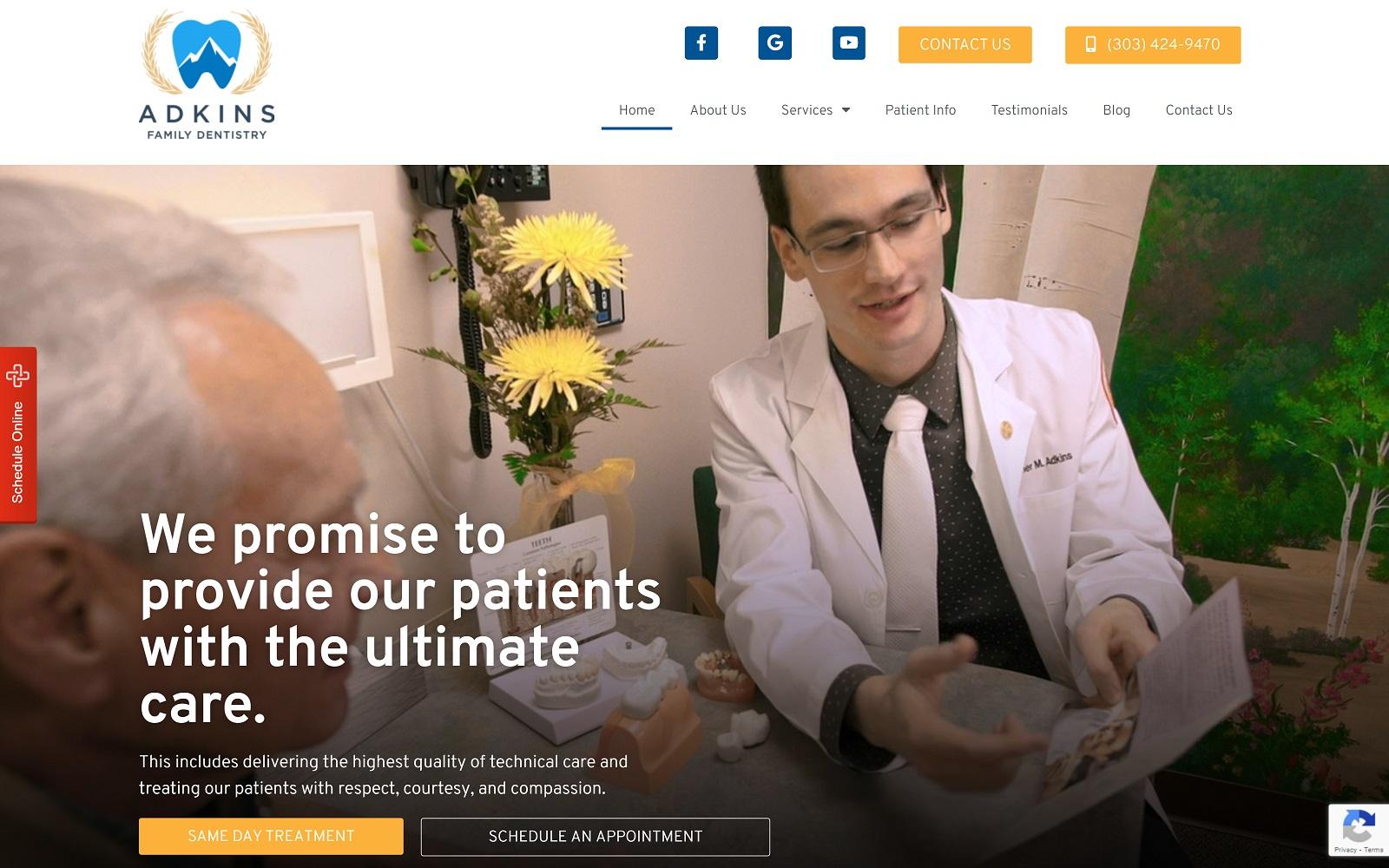 Adkins Family Dentistry screenshot