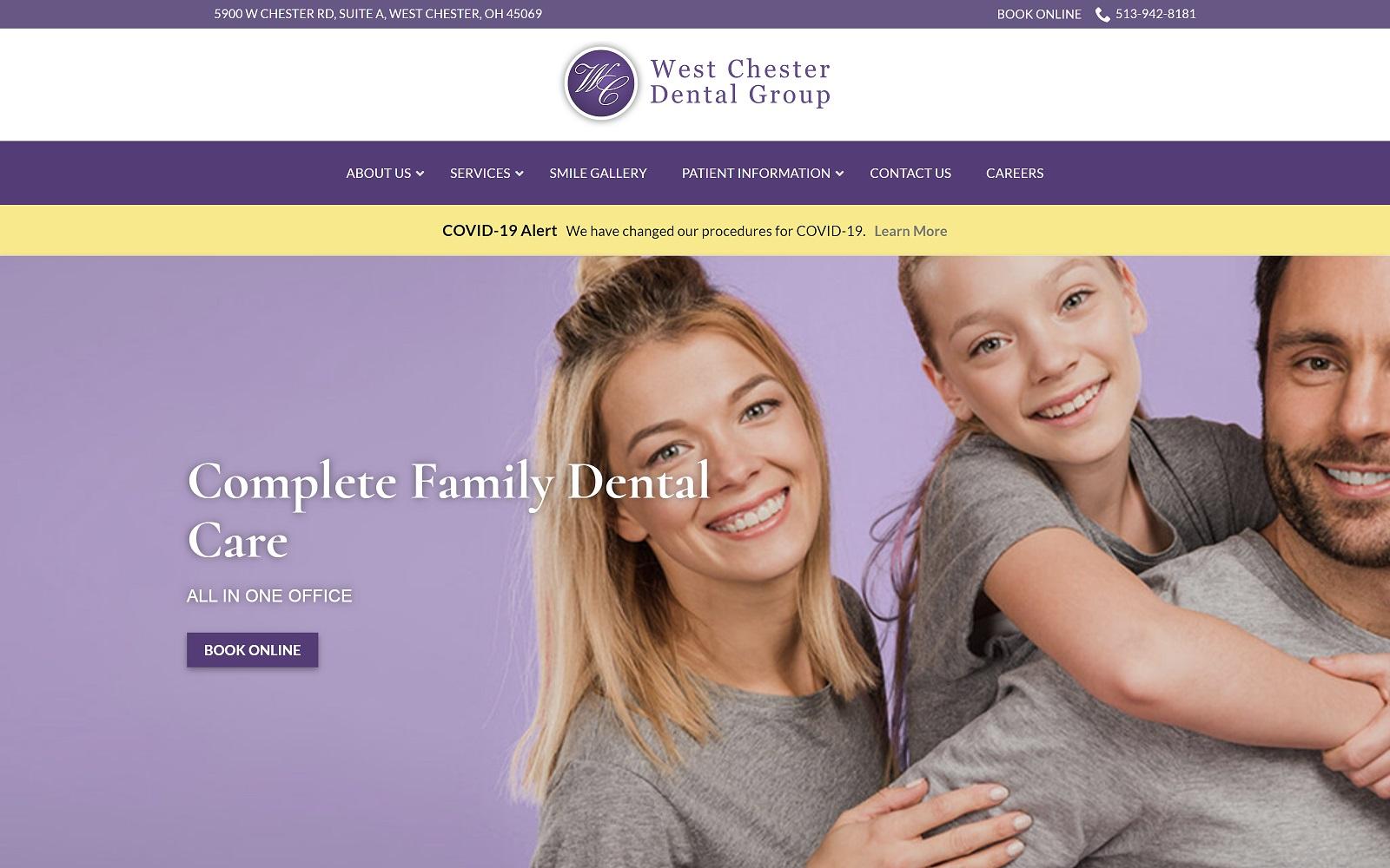 West Chester Dental Group screenshot