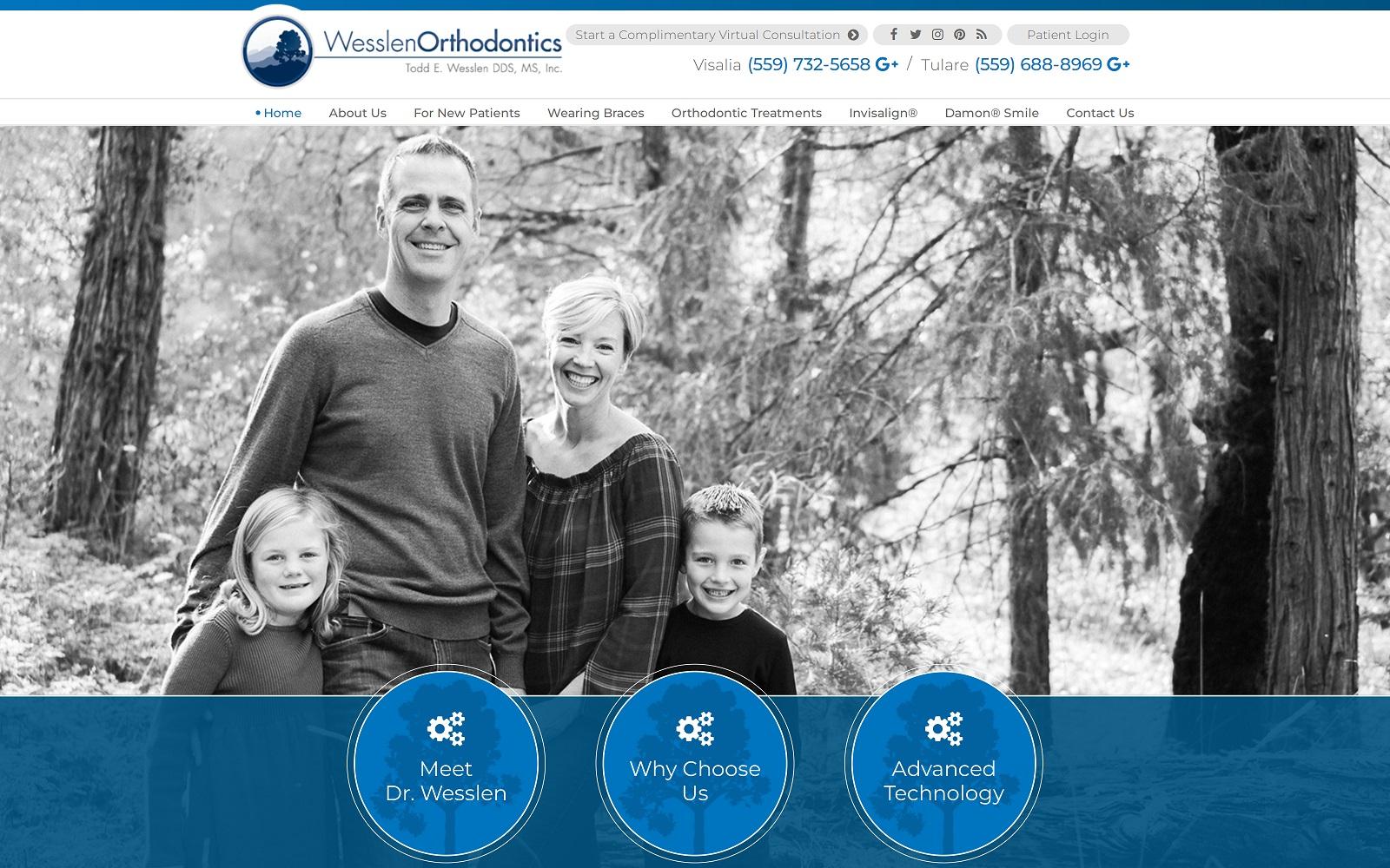 Wesslen Orthodontics screenshot
