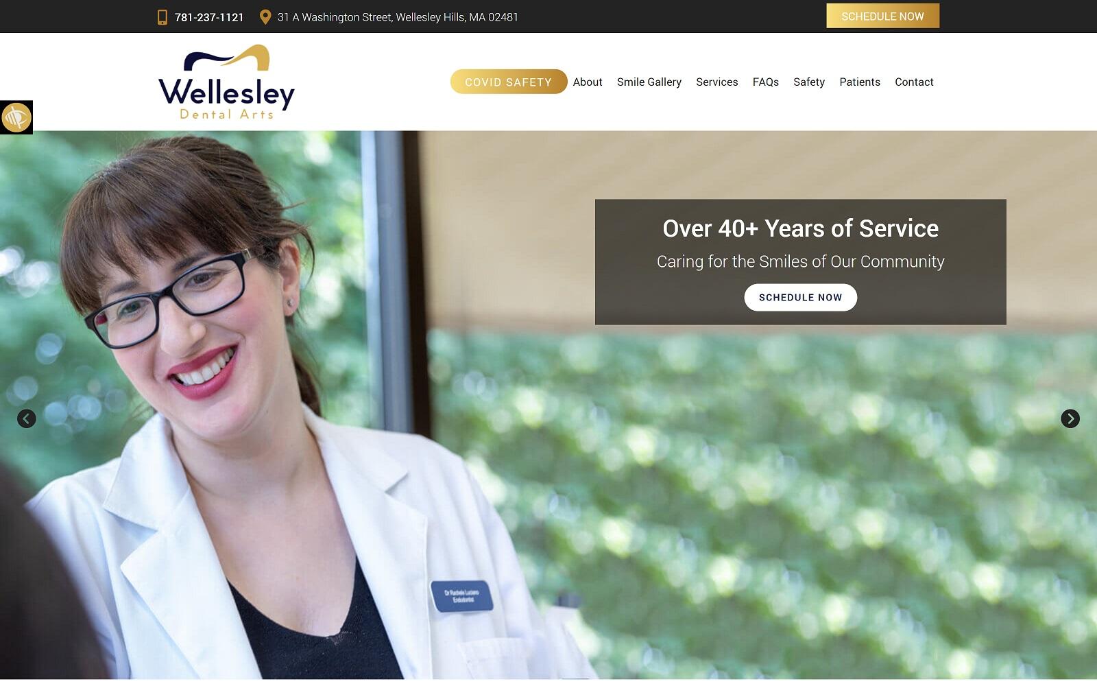 Wellesley Dental Arts Center screenshot