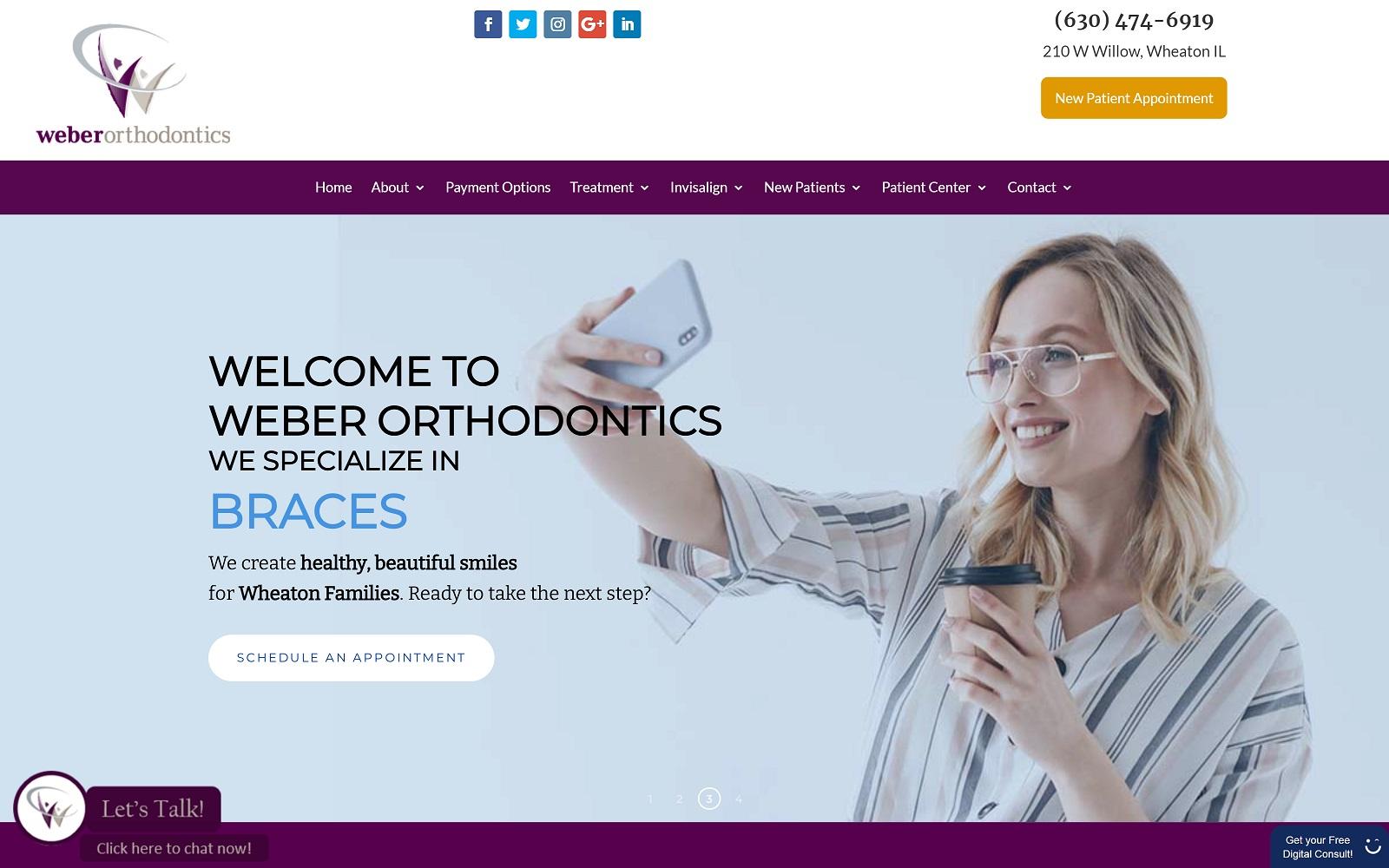 Weber Orthodontics screenshot
