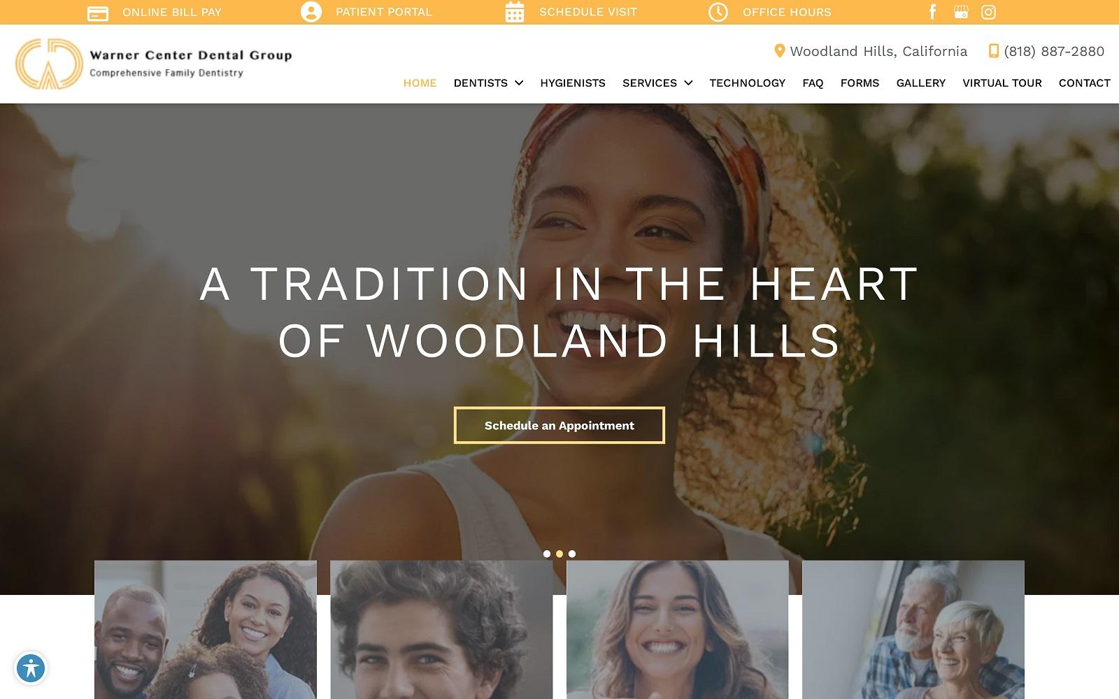 Warner Center Dental screenshot