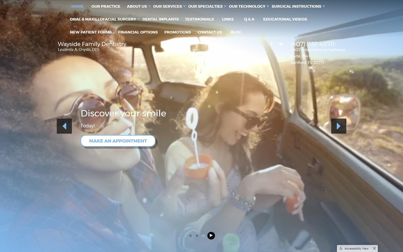 Wayside Family Dental screenshot