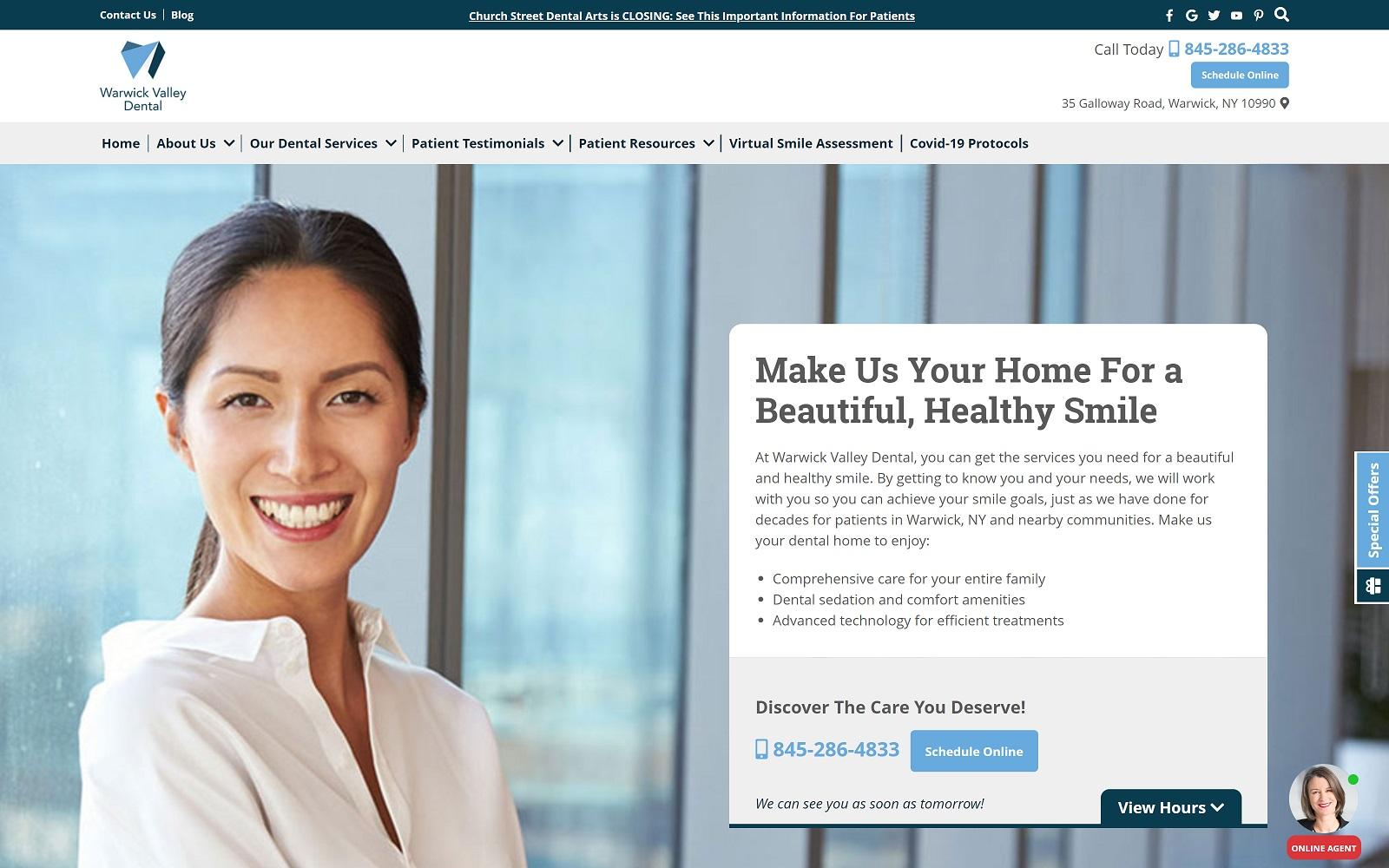 Warwick Valley Dental screenshot