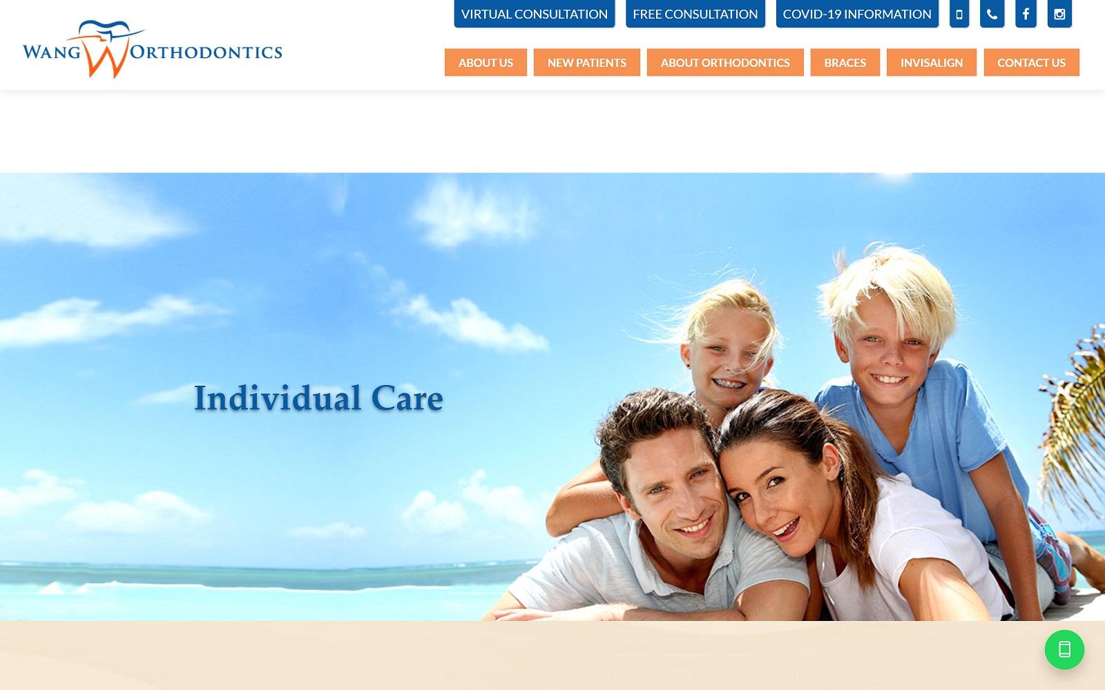 Wang Orthodontics screenshot