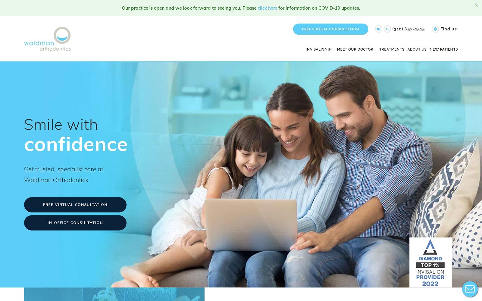 Waldman Orthodontics screenshot