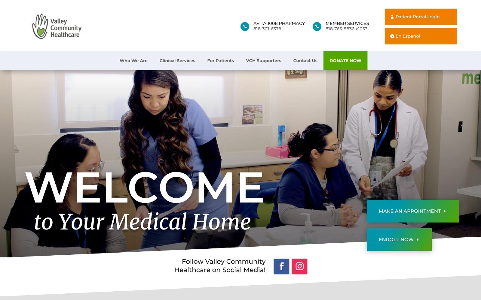 Valley Community Healthcare screenshot
