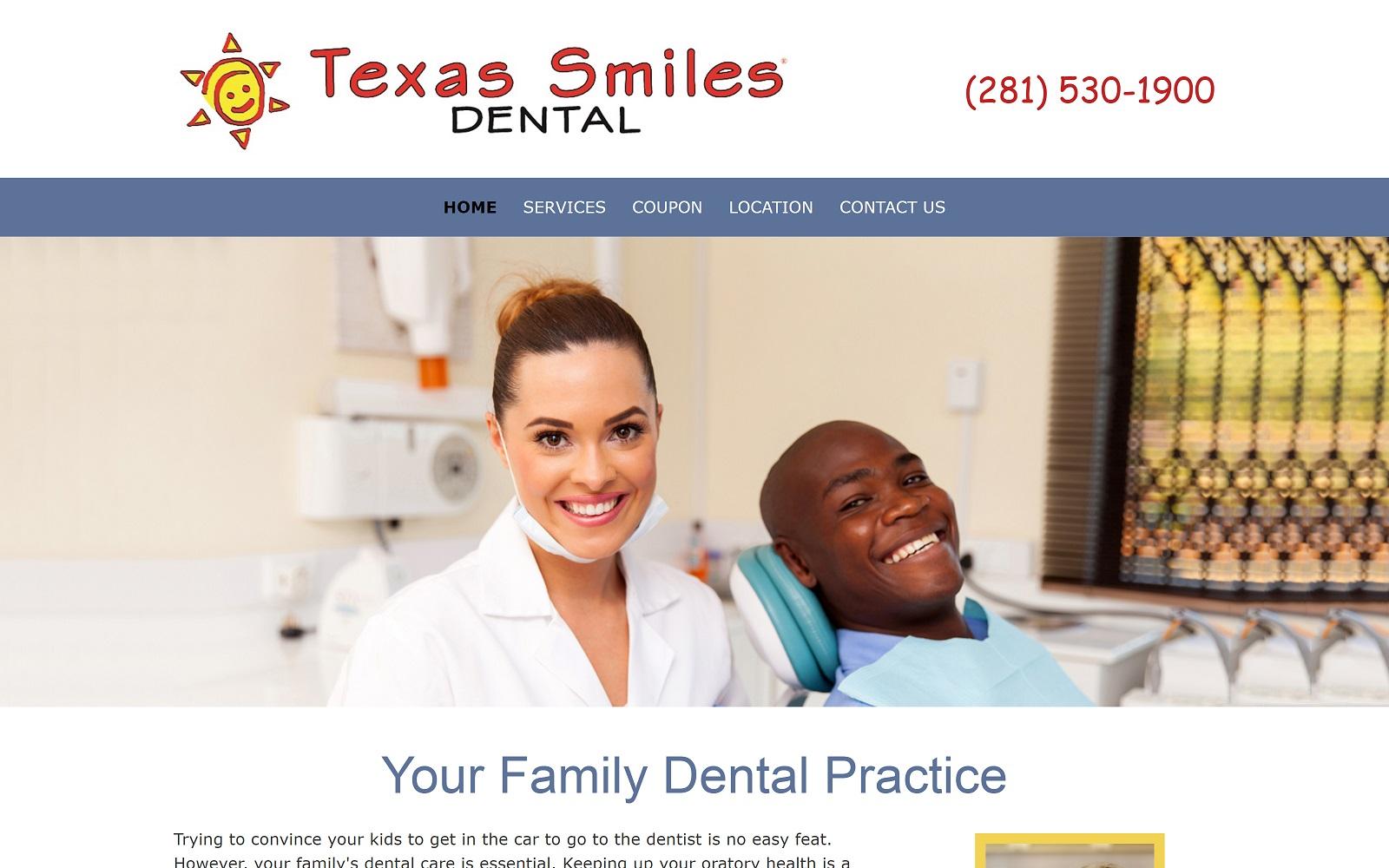 Texas Smiles Dental screenshot