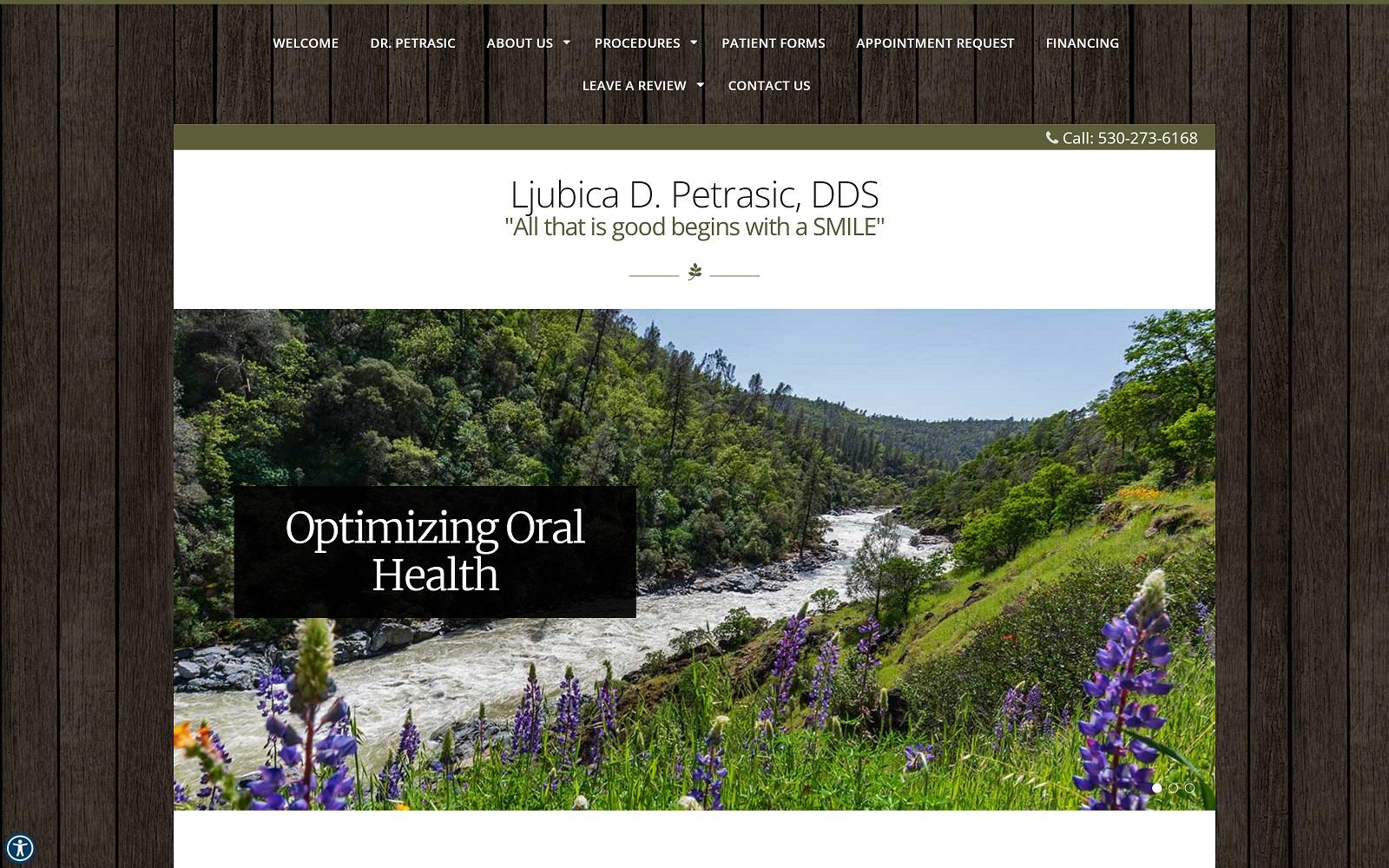 Ljubica D. Petrasic, DDS screenshot