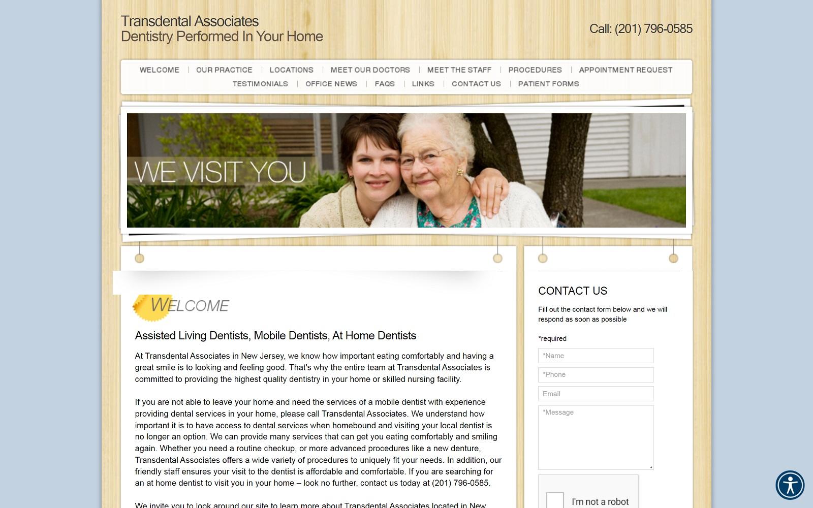 Transdental Associates NJ screenshot