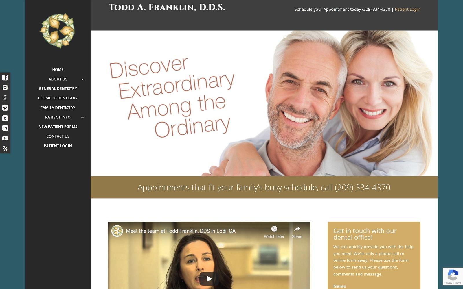 Todd A. Franklin DDS Inc. screenshot