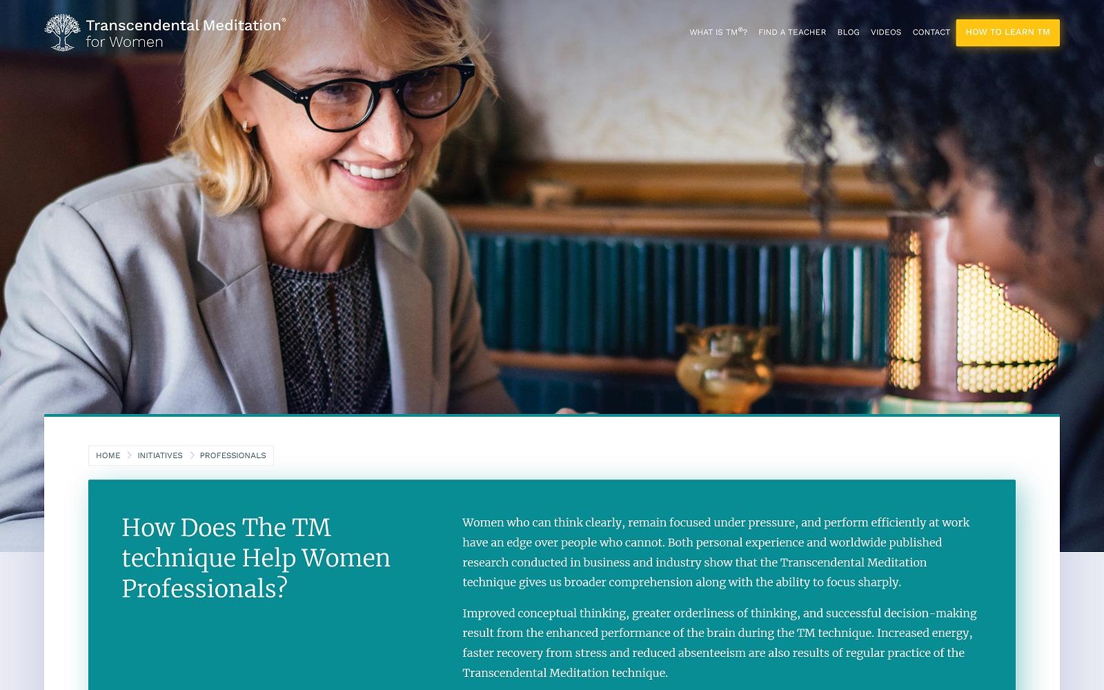 Transcendental Meditation for Women screenshot