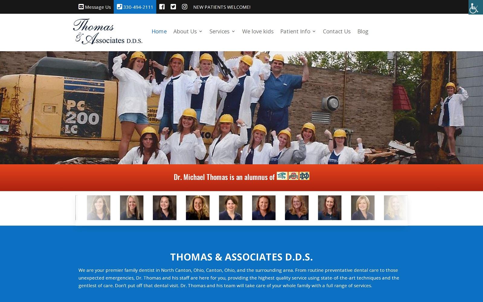 Thomas & Associates DDS screenshot