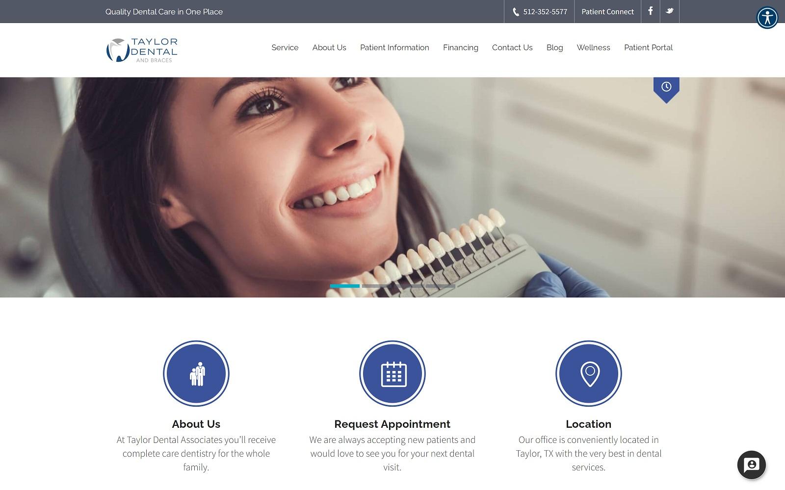 Taylor Dental & Braces screenshot