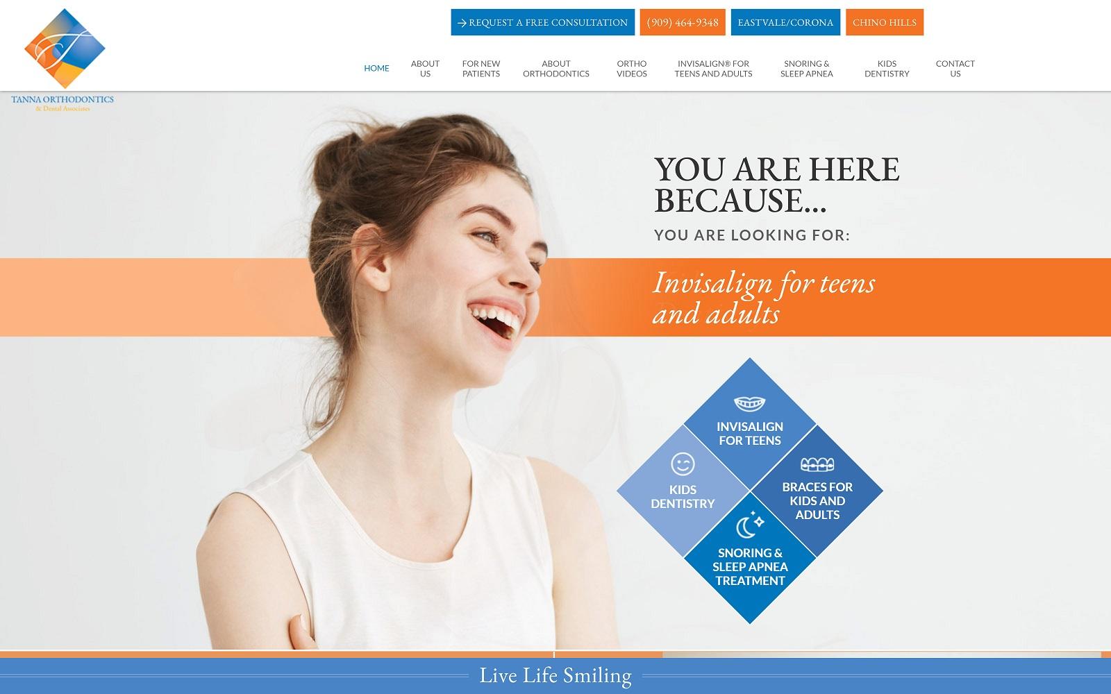 Tanna Orthodontics screenshot