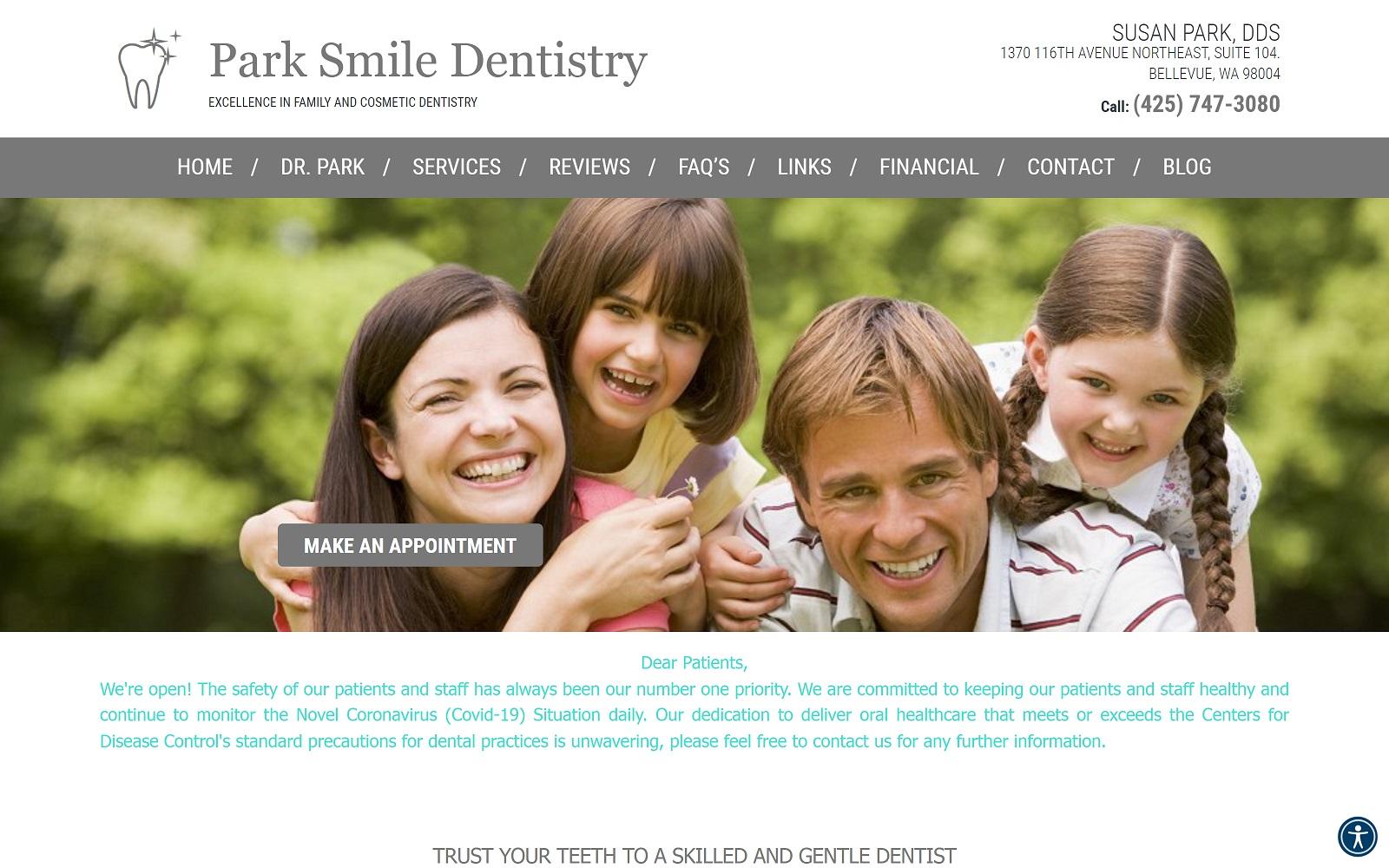 Susan Park DDS screenshot