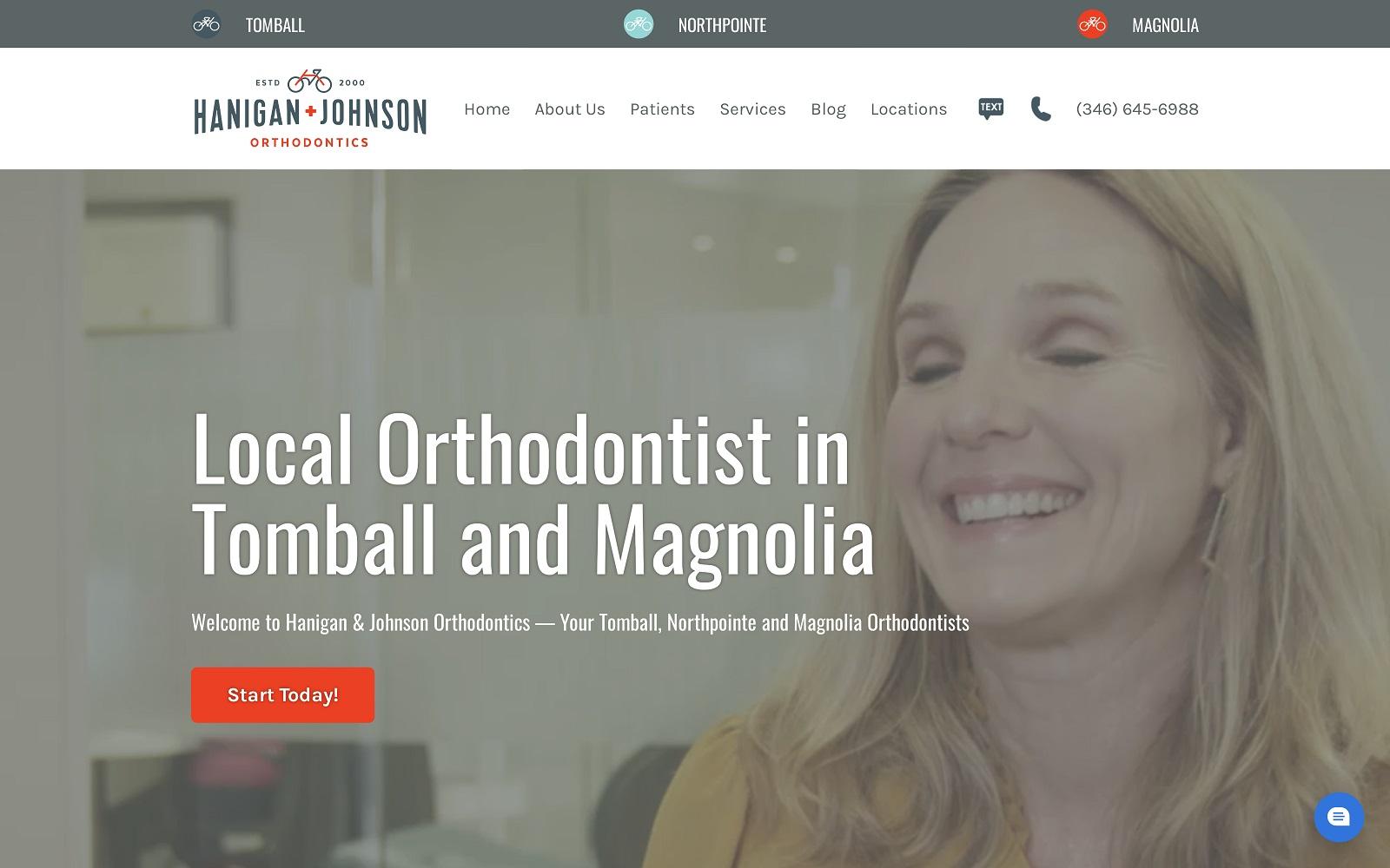 Hanigan & Johnson Orthodontics screenshot