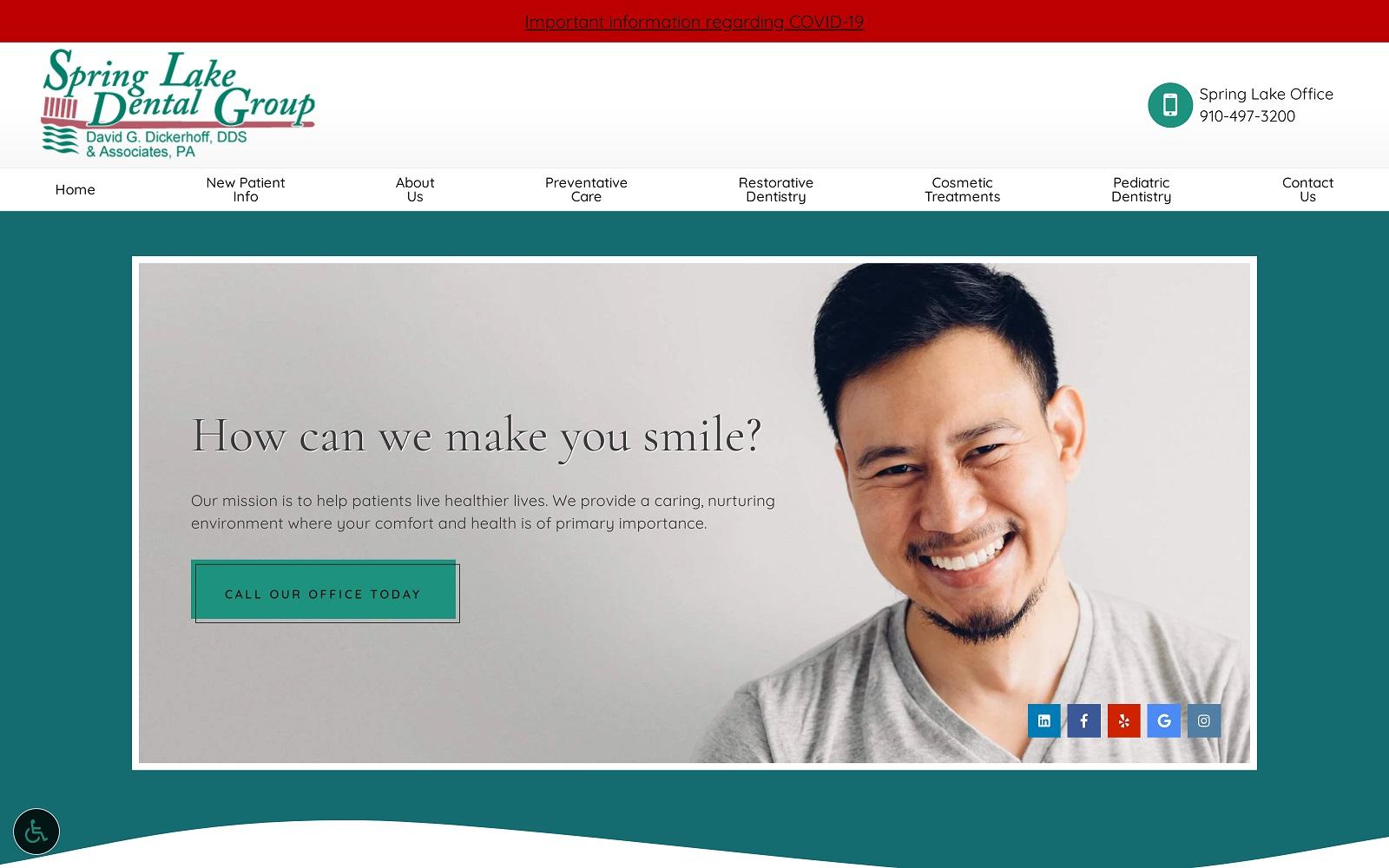 Spring Lake Dental Group screenshot