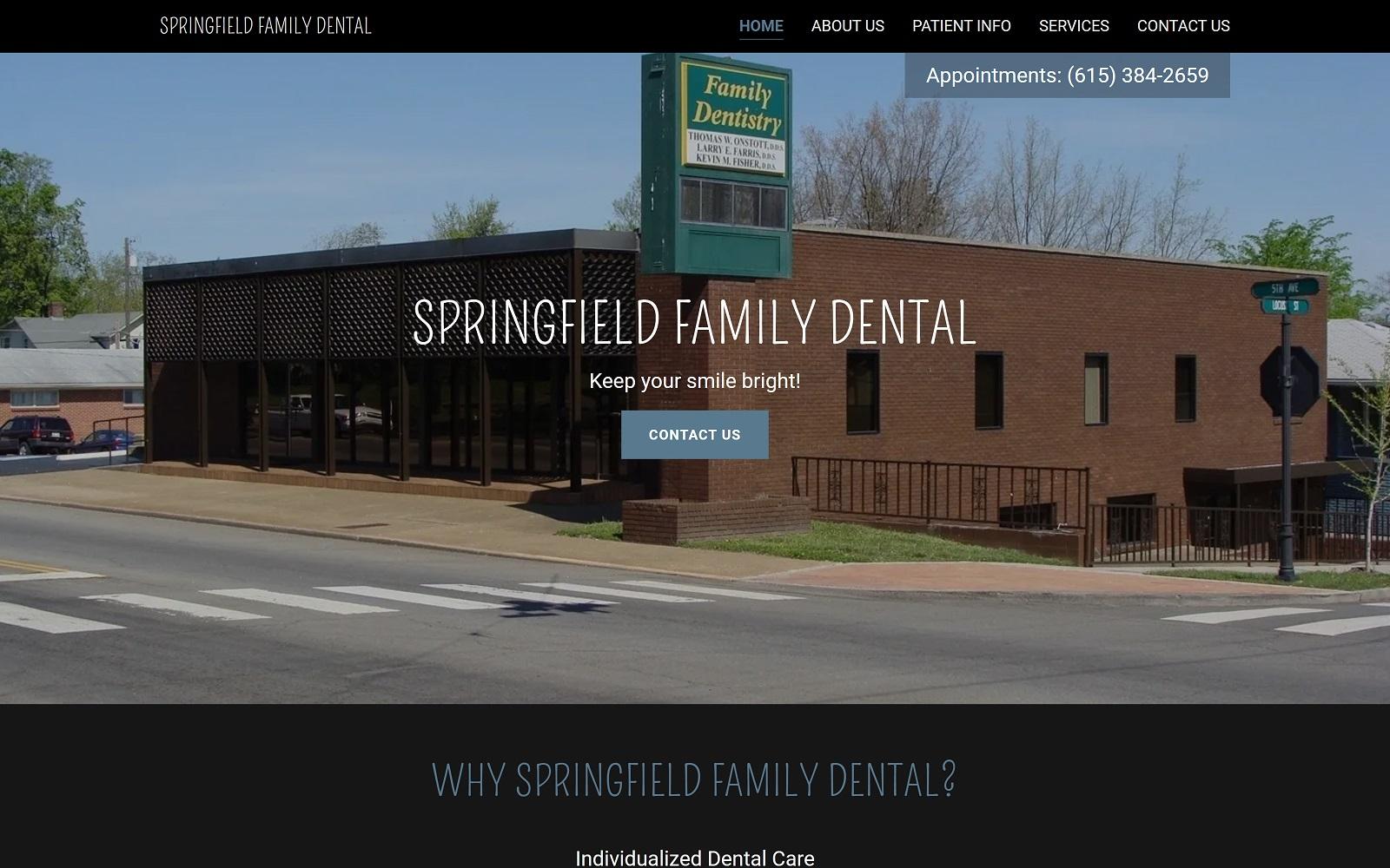 Springfield Family Dental screenshot