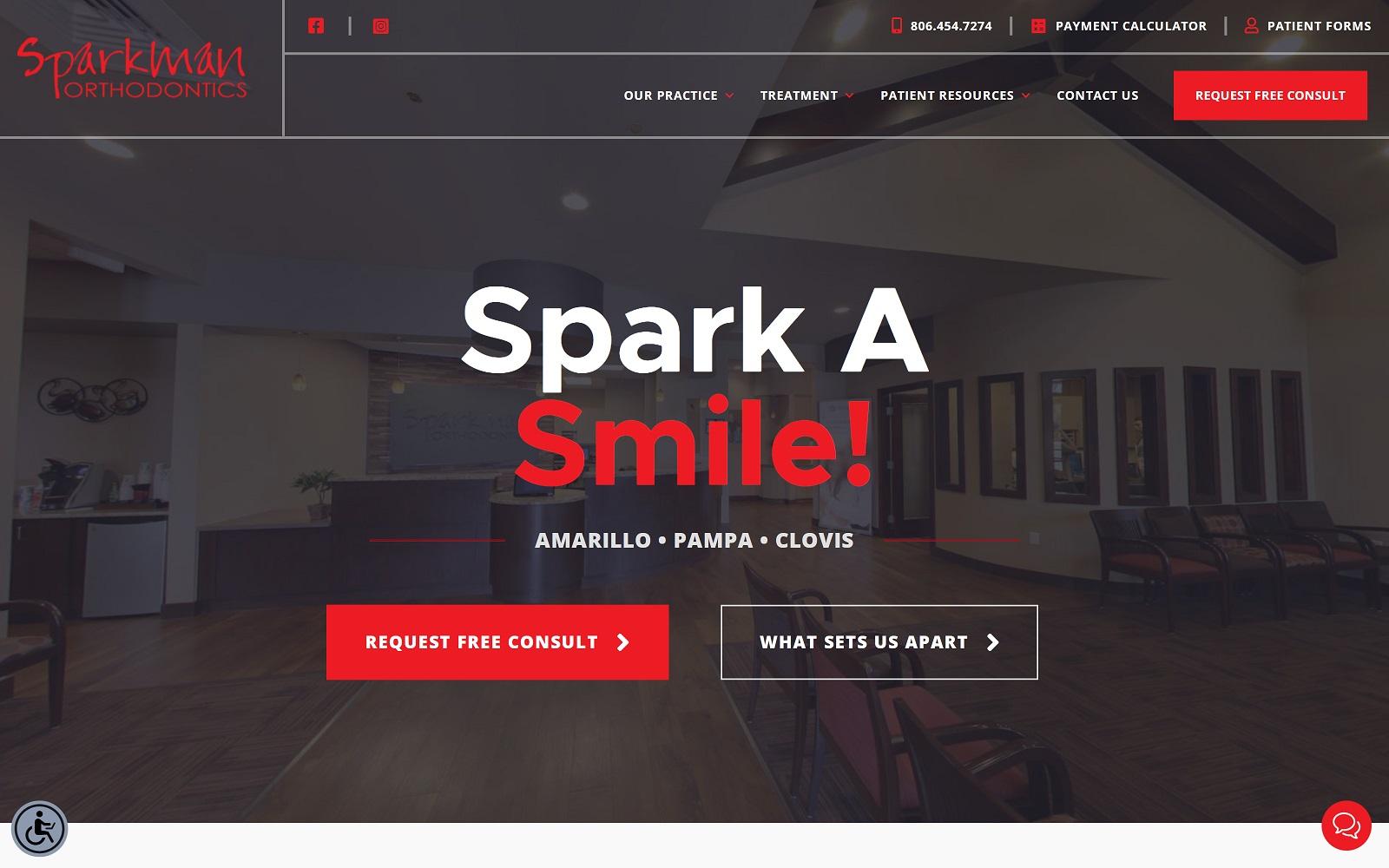 Sparkman Orthodontics screenshot