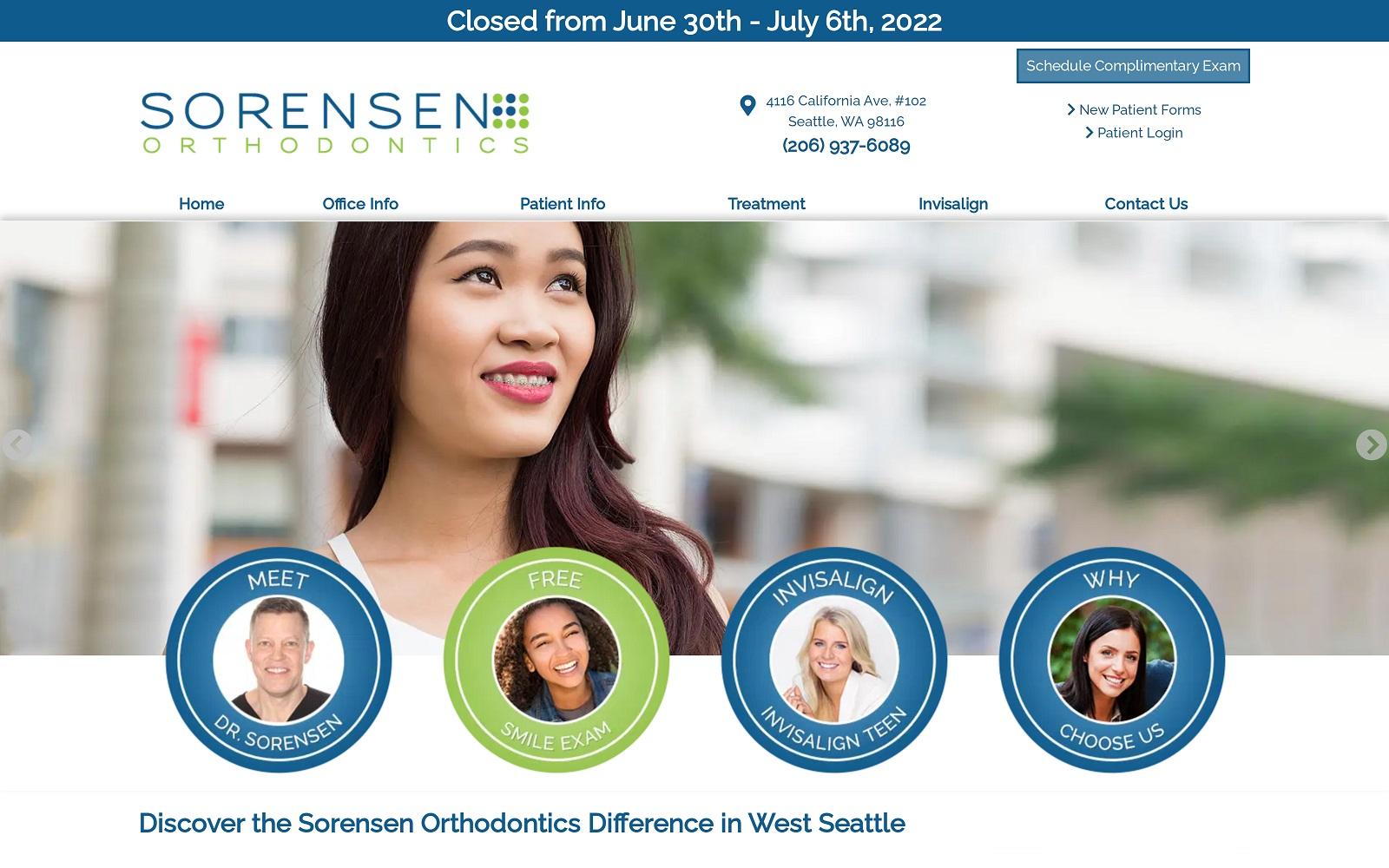 Sorensen Orthodontics screenshot