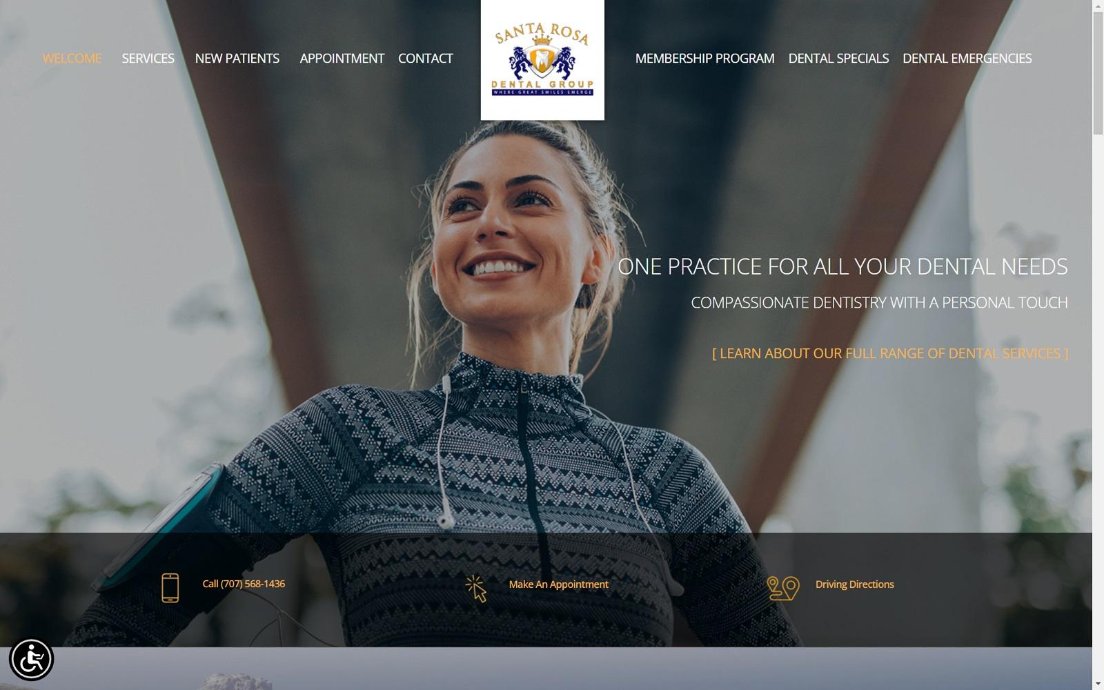 Santa Rosa Dental Group screenshot