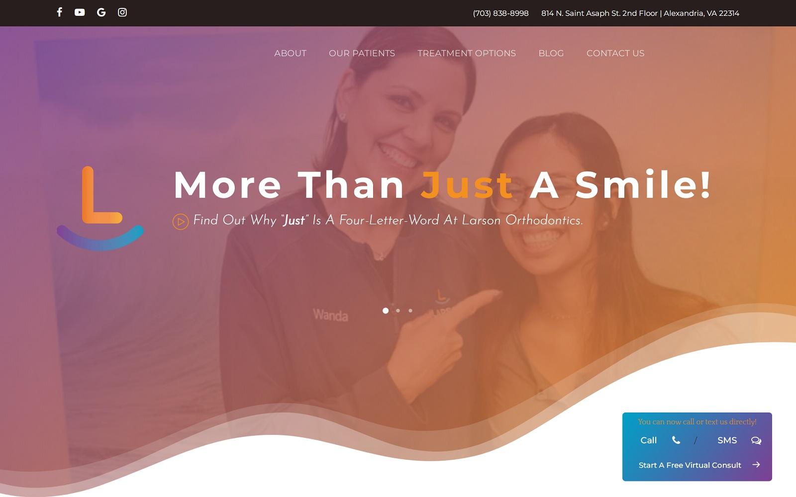 Larson Orthodontics screenshot