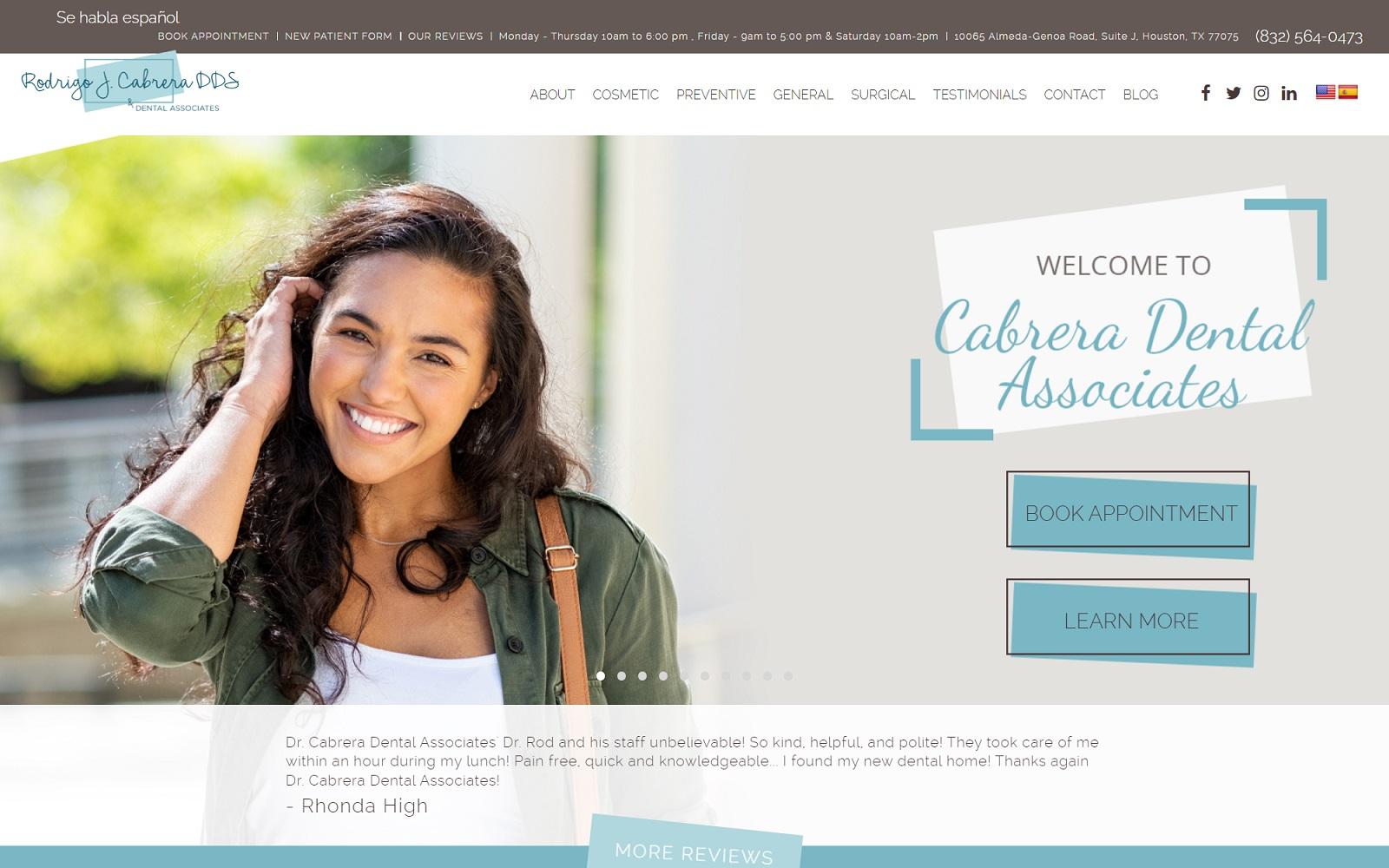 Cabrera Dental Associates - Houston, TX screenshot