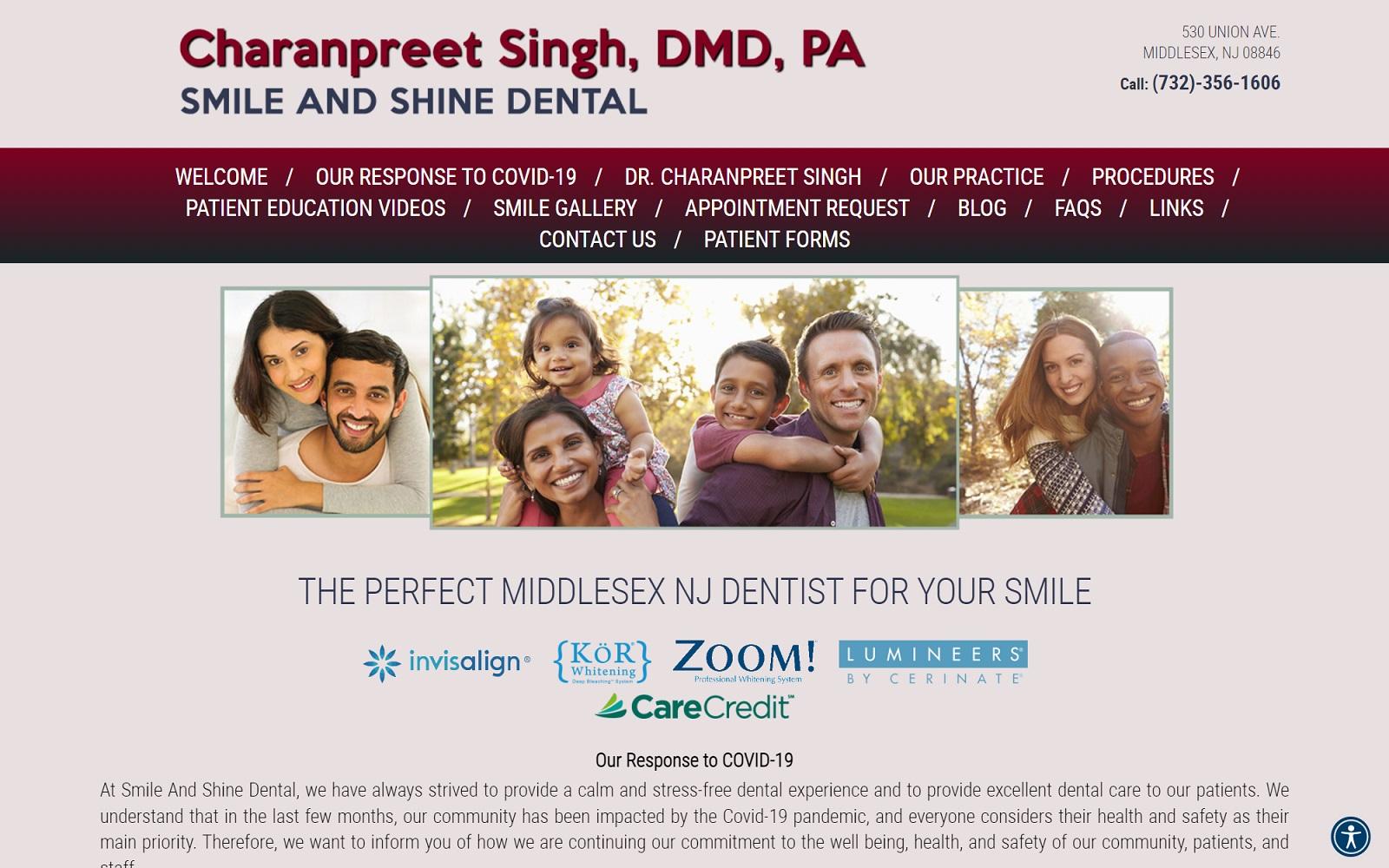 Charanpreet Singh DMD, PA screenshot