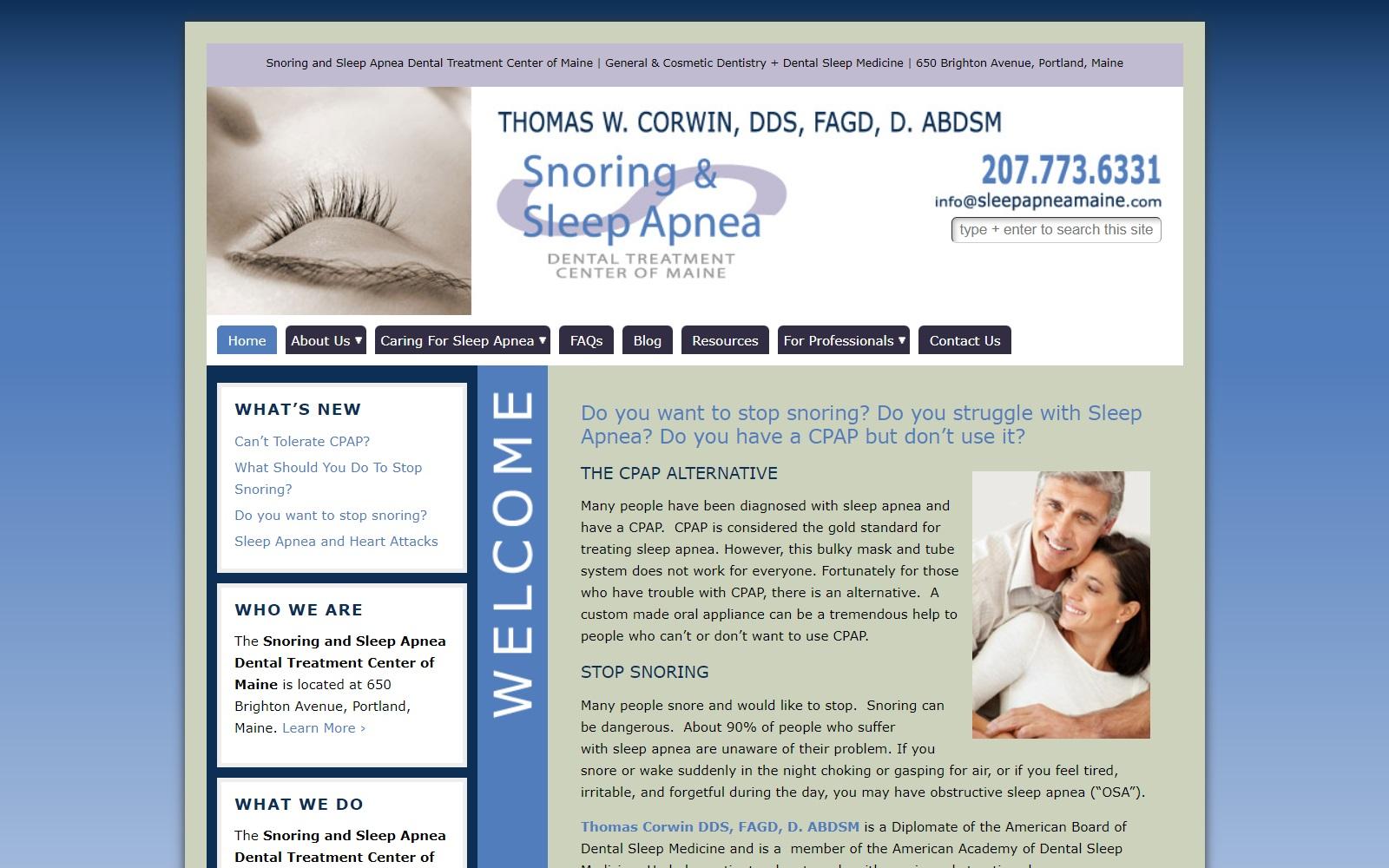 Snoring & Sleep Apnea Dental Corwin Thomas W DDS