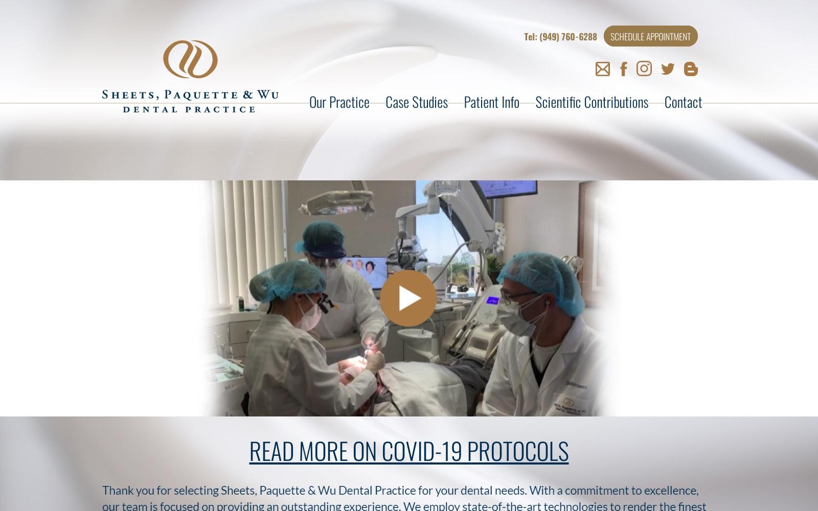 Sheets, Paquette & Wu Dental Practice screenshot