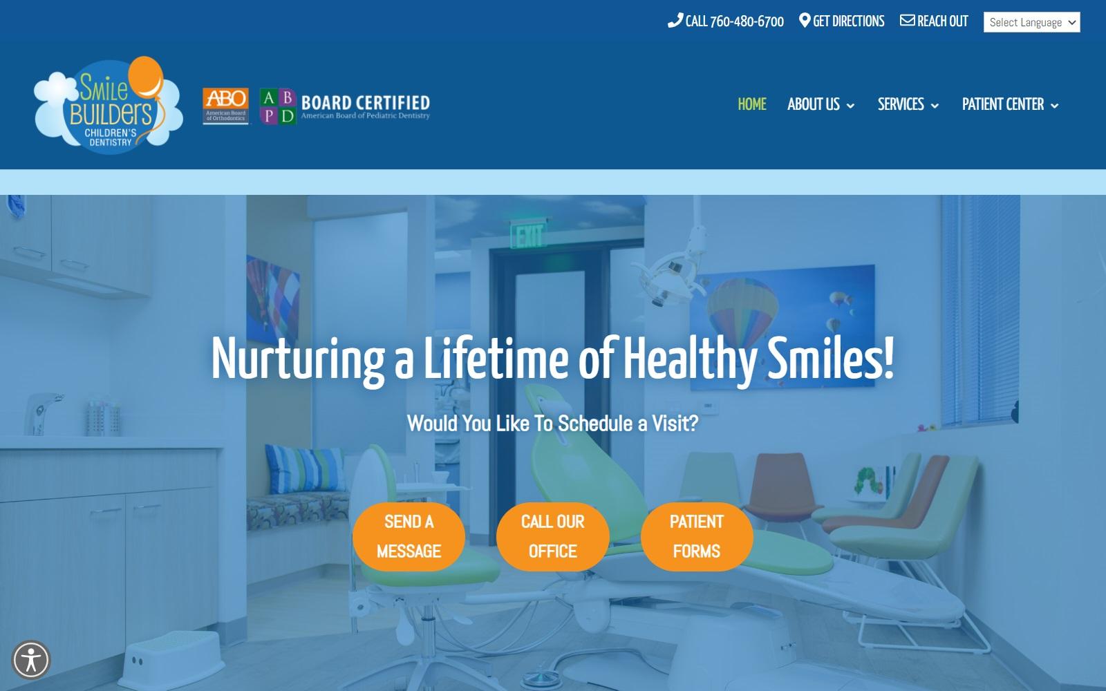 SmileBuilders Children's Dentistry & Orthodontics screenshot