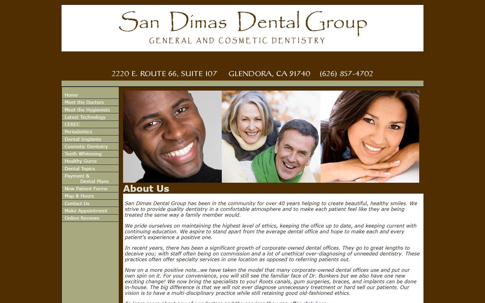 San Dimas Dental Group screenshot