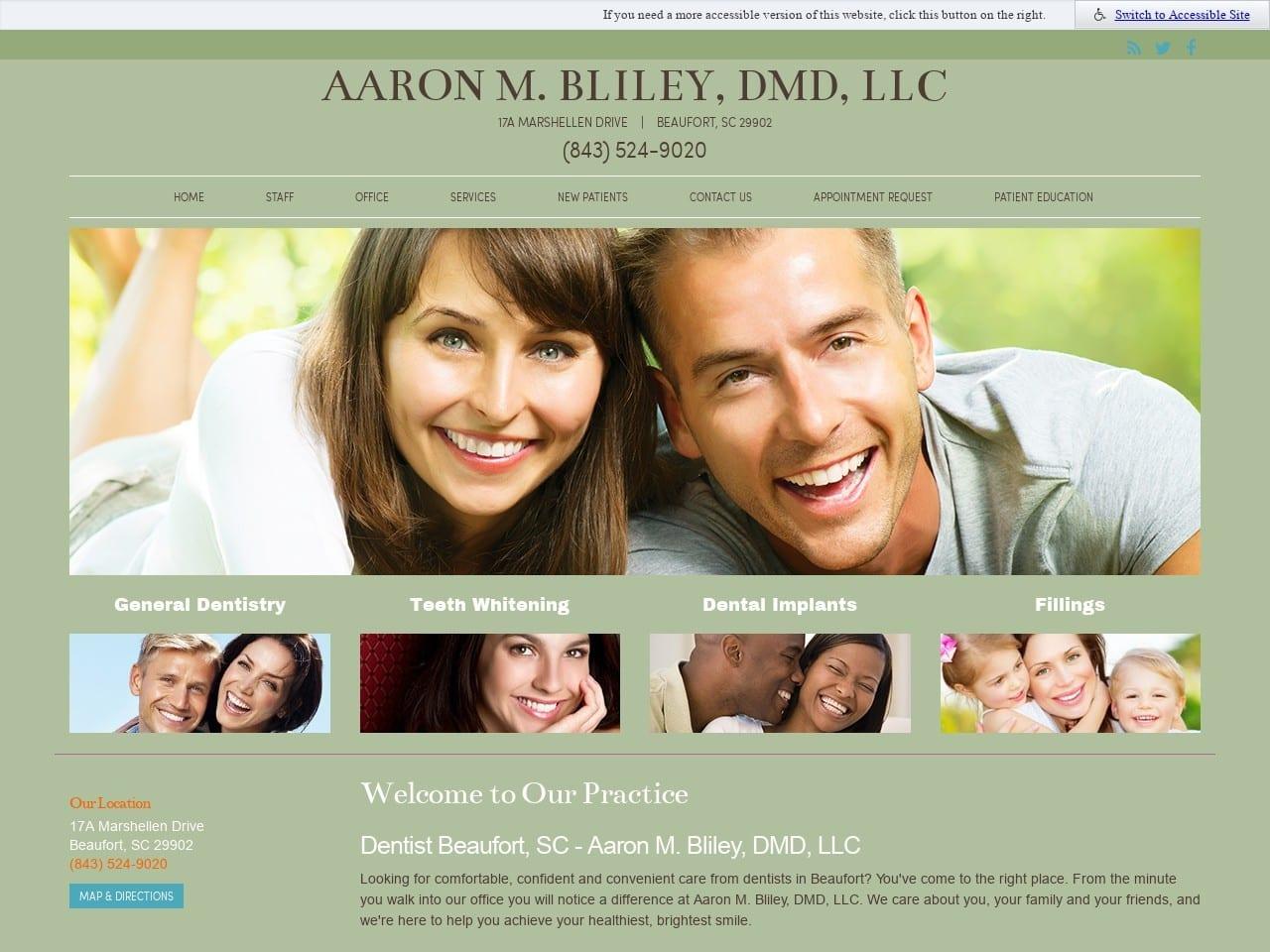 Aaron M. Bliley DMD LLC screenshot