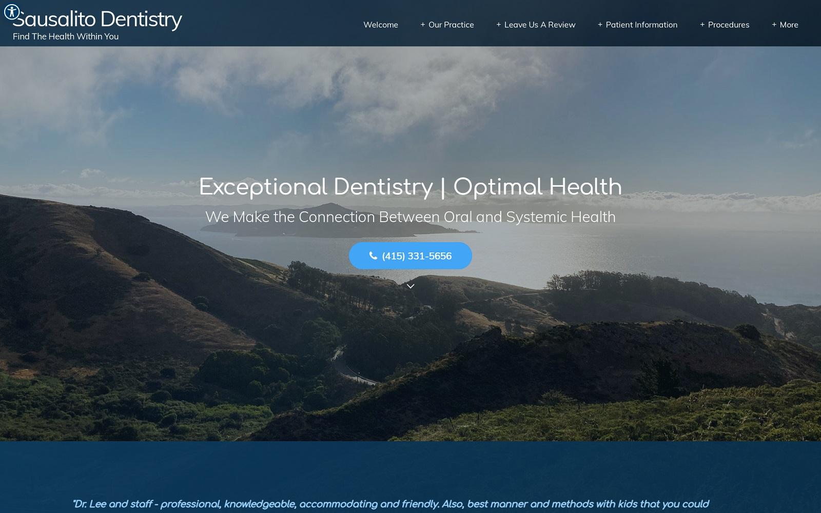 Sausalito Dentistry screenshot