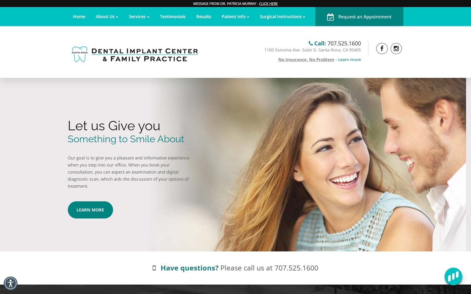 Santa Rosa Dental Implant Center screenshot