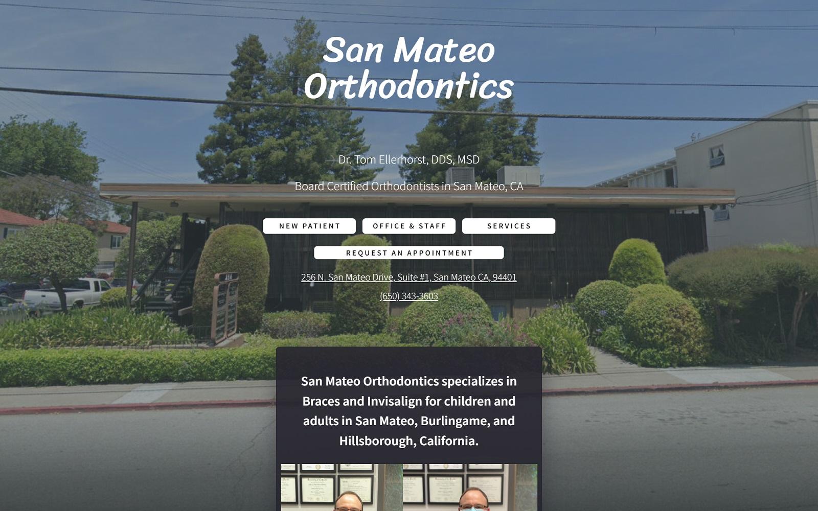 San Mateo Orthodontics screenshot