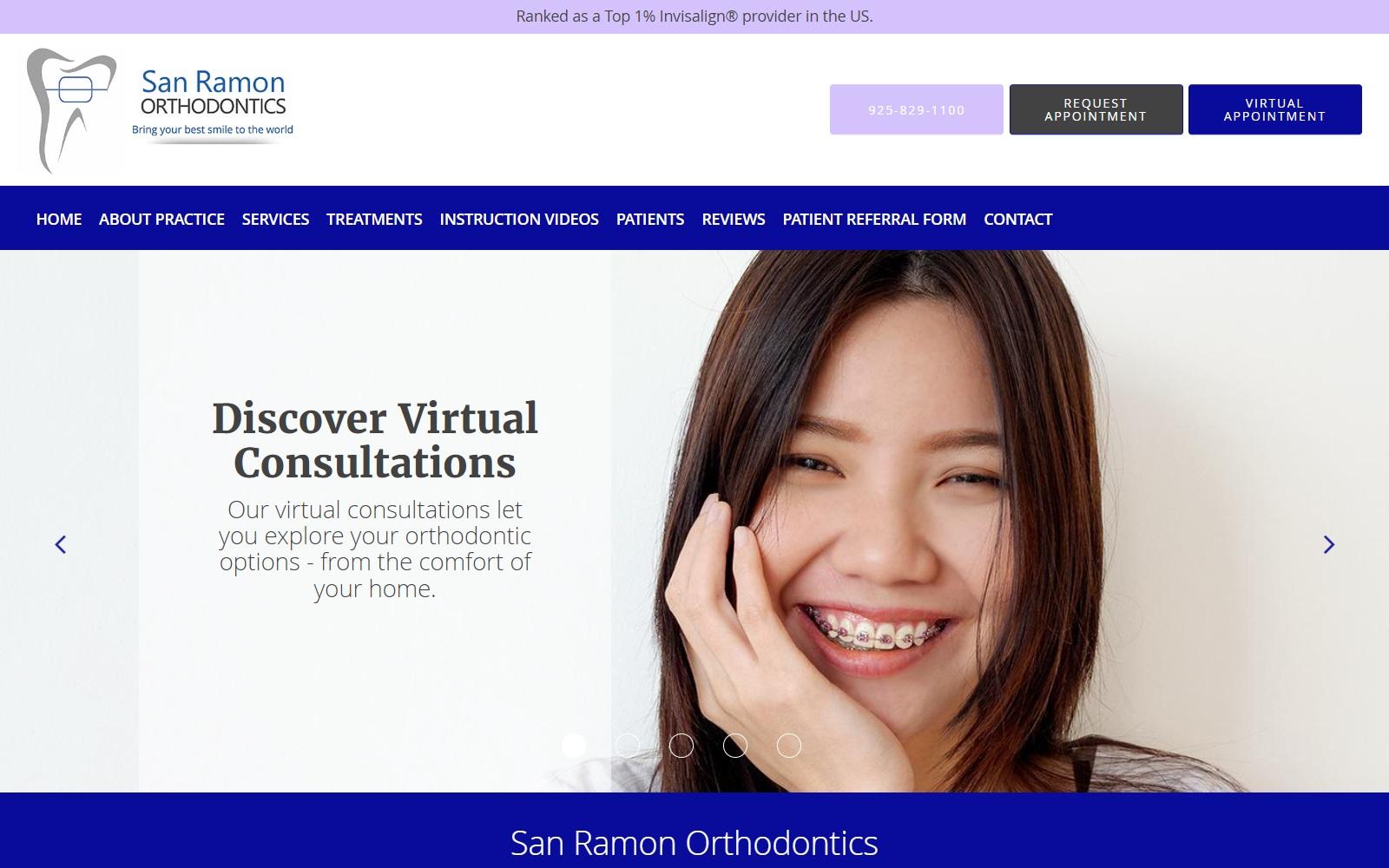 San Ramon Orthodontics screenshot