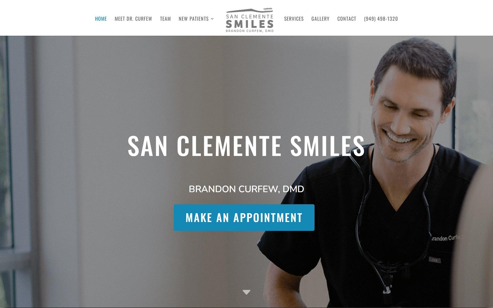 San Clemente Smiles - Brandon Curfew, DMD screenshot