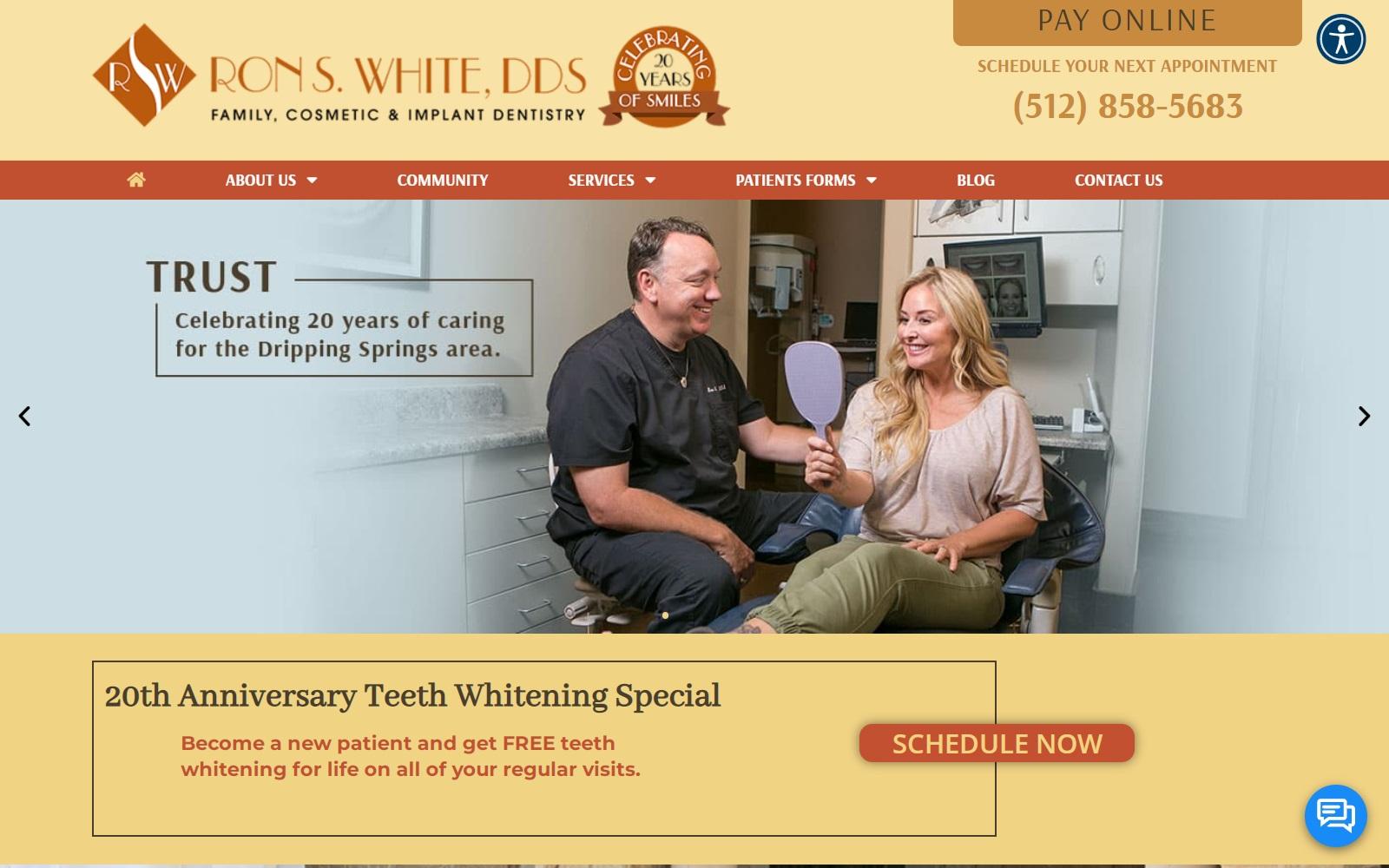 Ron S. White DDS PA screenshot