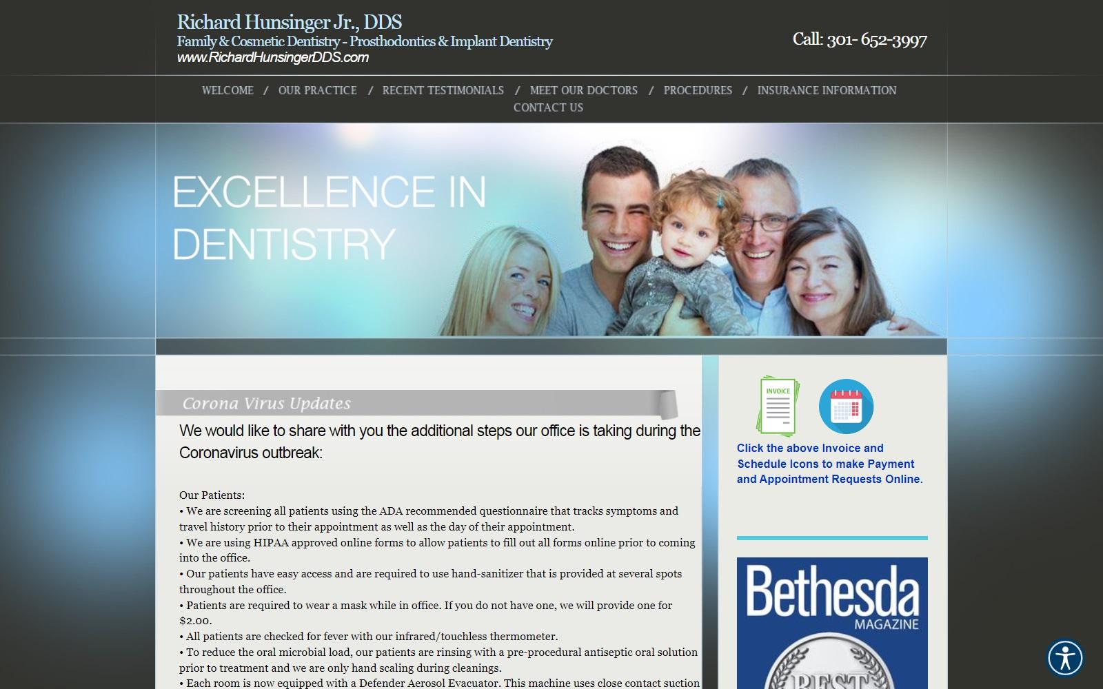 Richard Hunsinger DDS screenshot