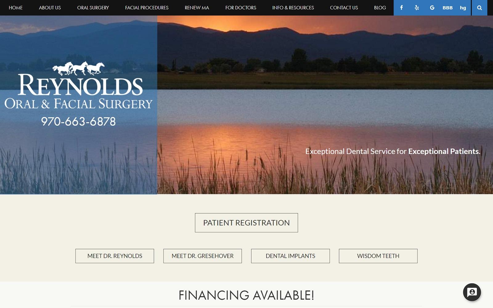 Reynolds Oral & Facial Surgery screenshot