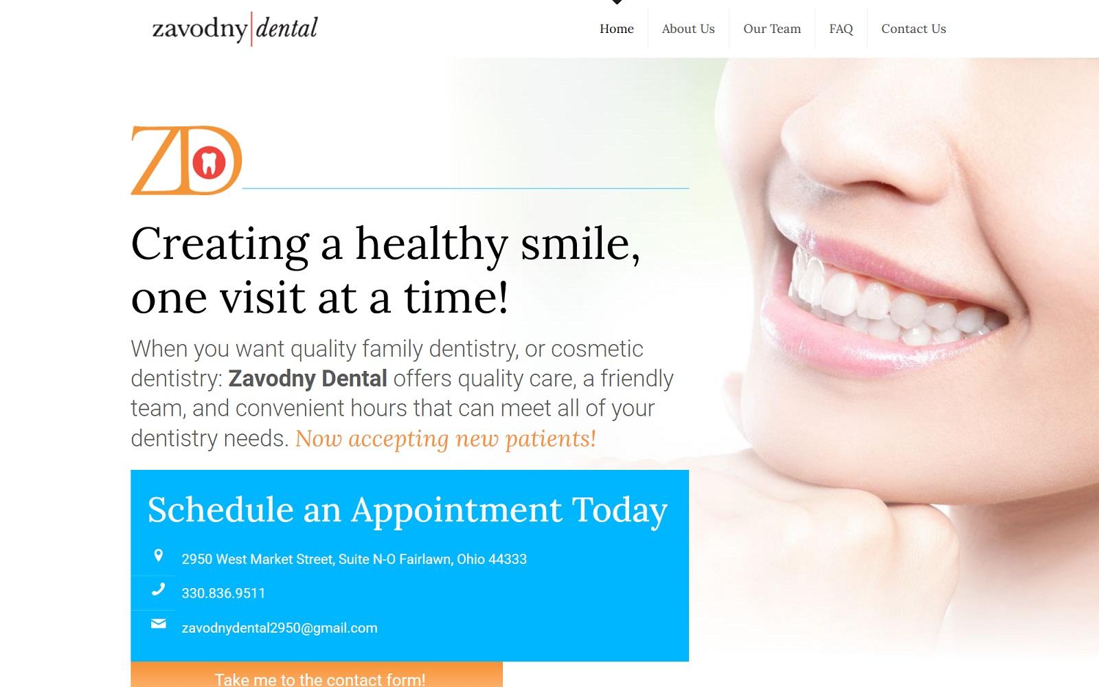 Zavodny Dental screenshot