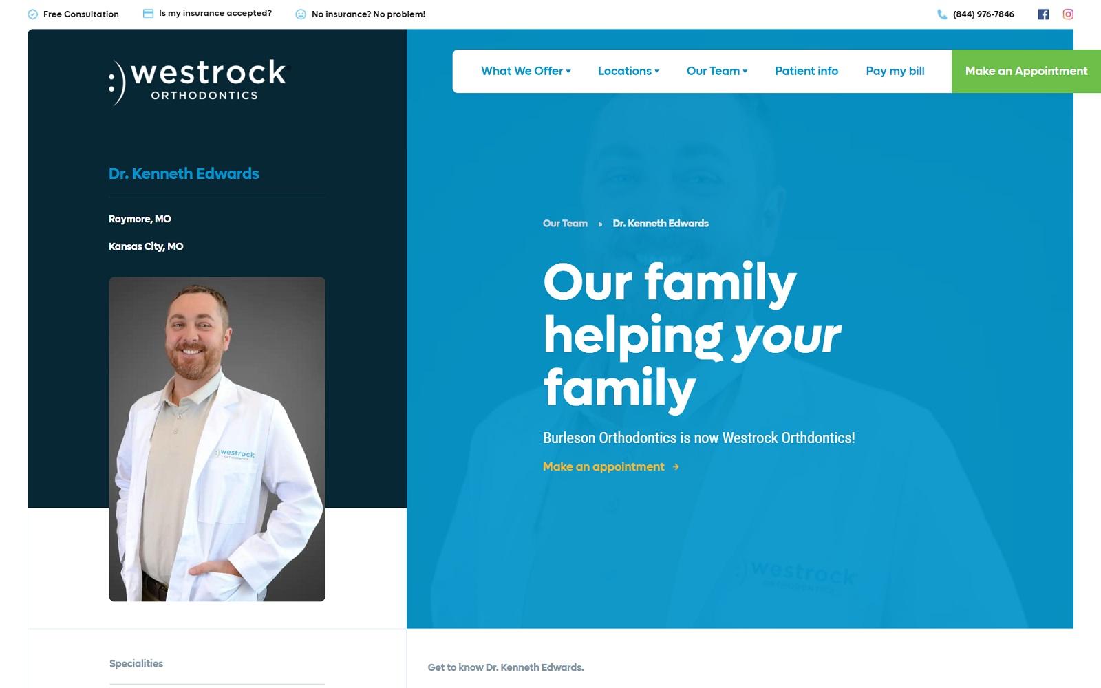 Westrock Orthodontics screenshot