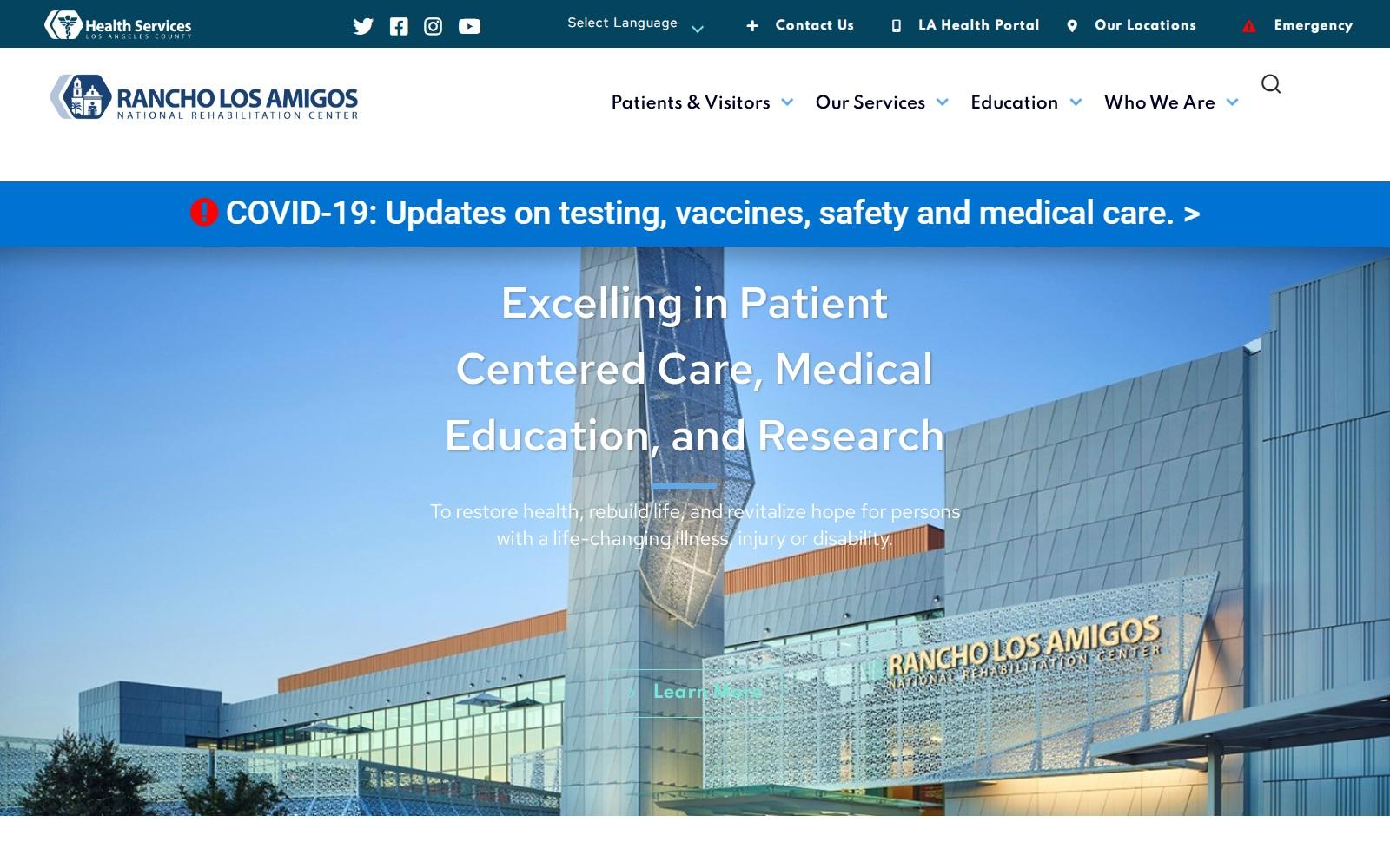 Rancho Los Amigos Rehabilitation Center screenshot