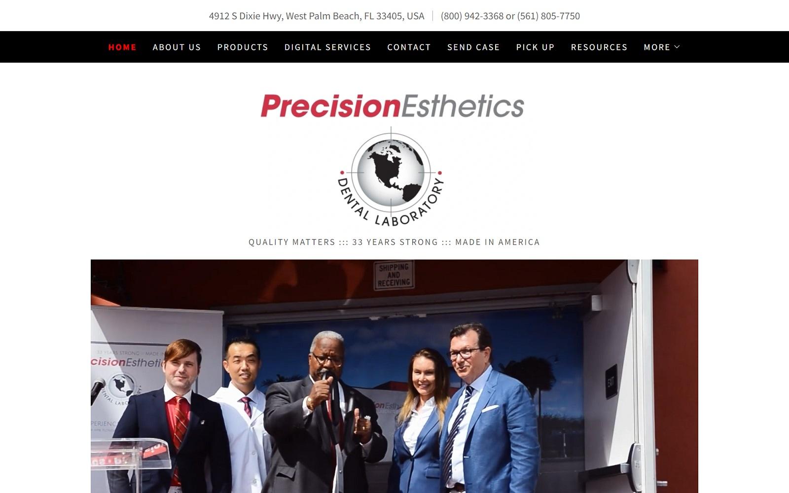 Precision Esthetics Dental Laboratory screenshot