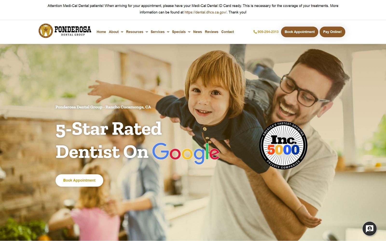 Ponderosa Dental Group screenshot